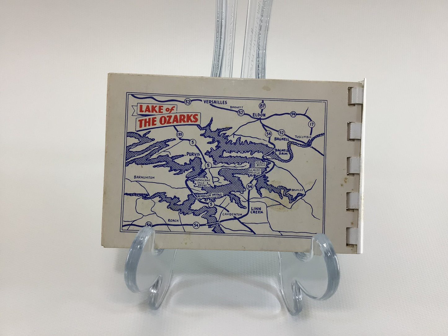 Lake of the Ozarks Country Souvenir Mini Photo Album Mid Century Vacation Ephemera 10 Photos