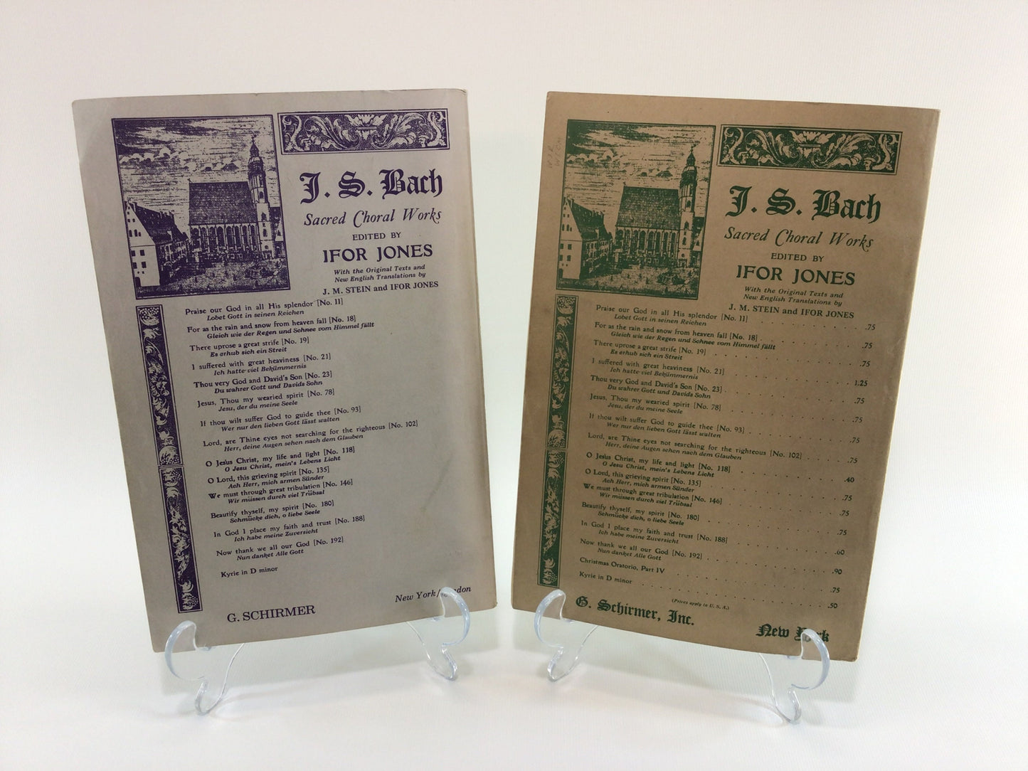 Piano Music Books J S Bach Choral Works The Passion of Our Lord 2 Different 1930s Editions