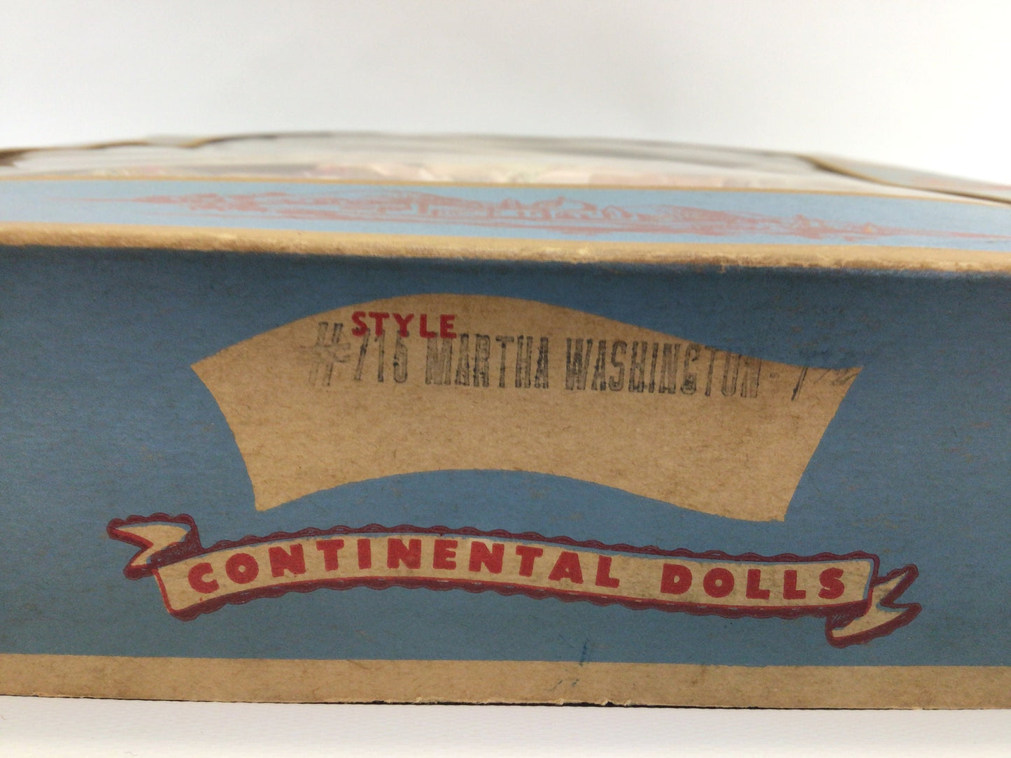 Continental Doll Parasol Girl in Original Box Number 715 7 1/2 inch
