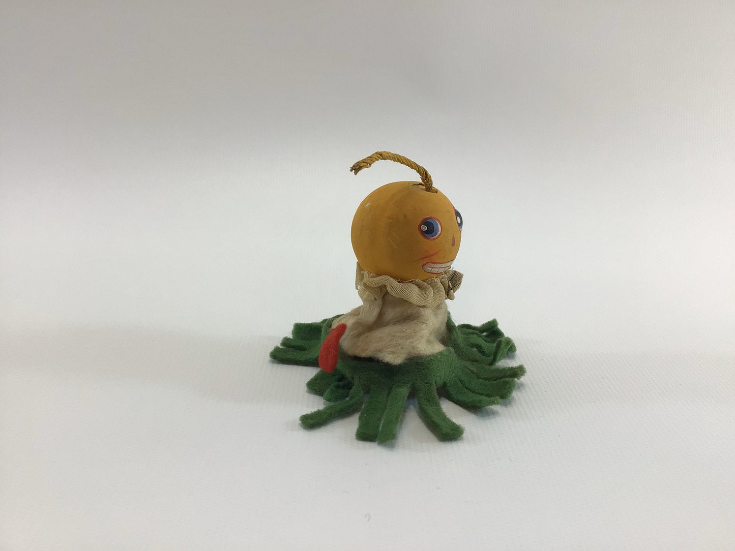 Nodder Veggie Woman Candy Container Top Figural Painted Composition Made in Germany Antique Collectible Halloween Decoration