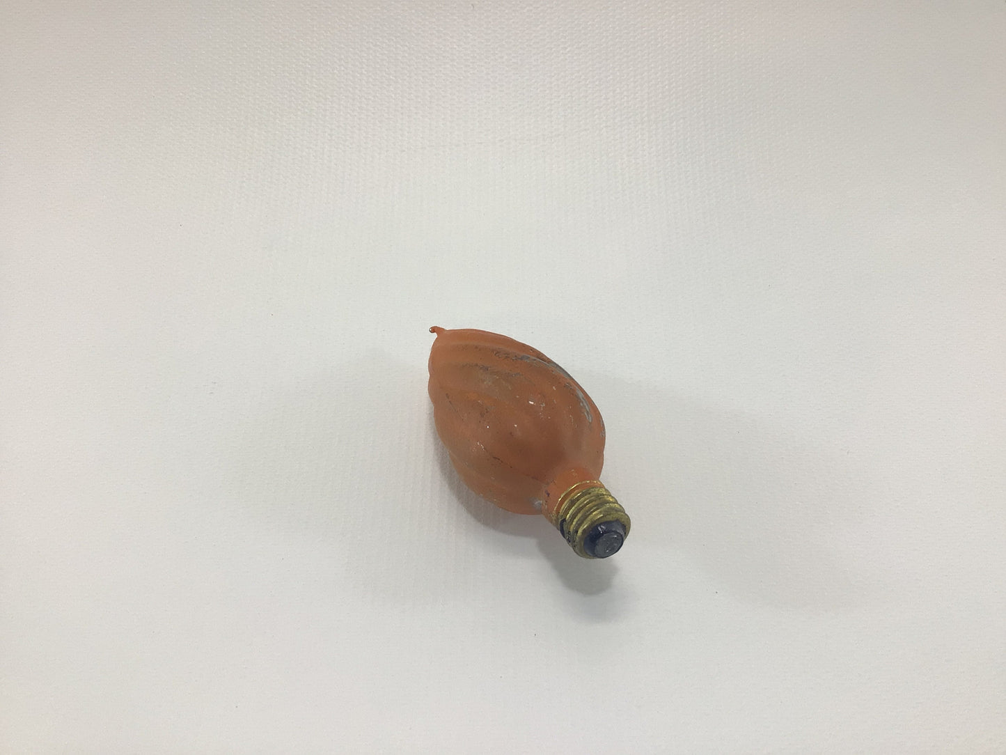 Vintage C6 Lamp Christmas Tree Light Bulb Orange Flame Swirls - Tested Working