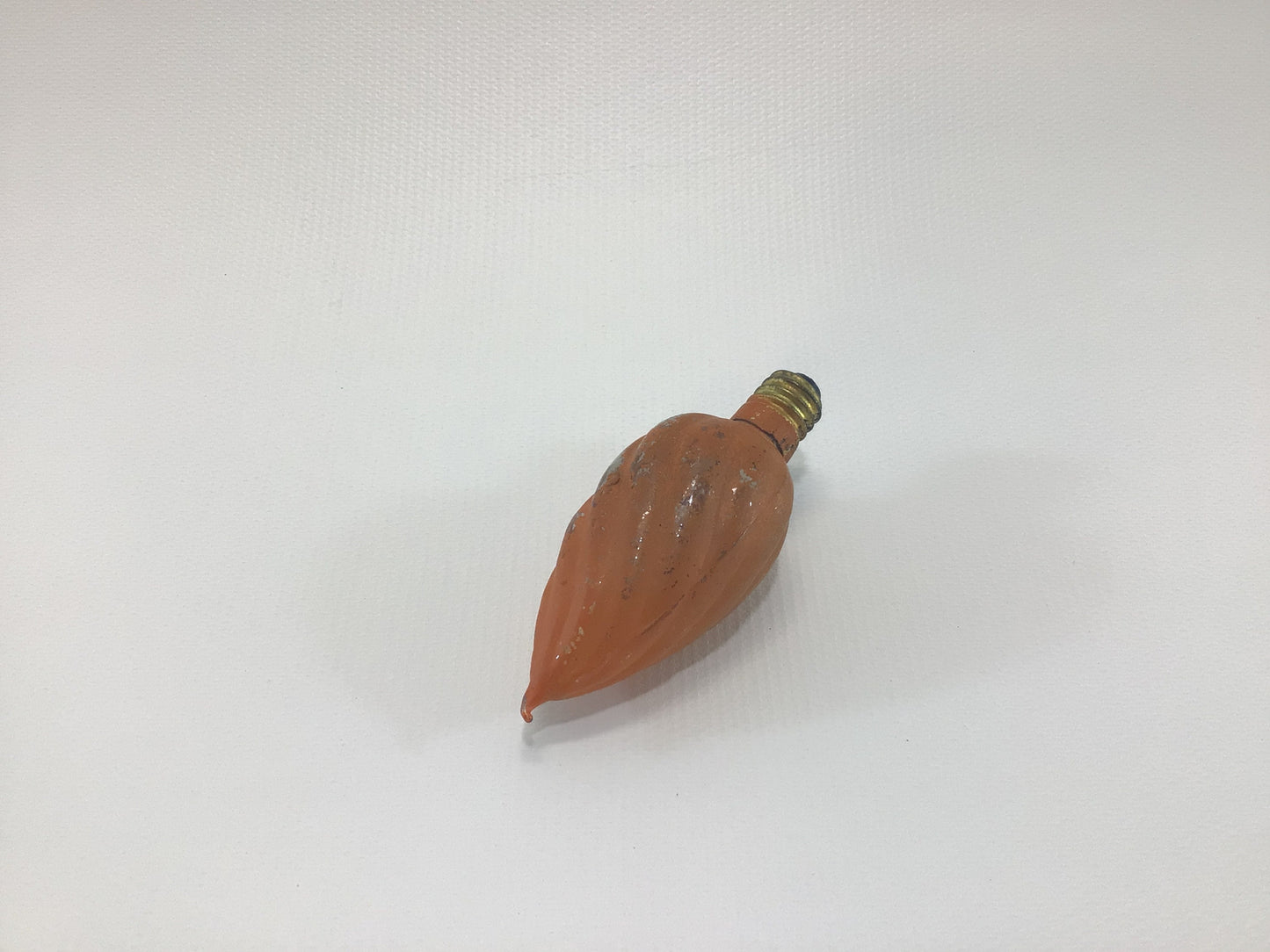 Vintage C6 Lamp Christmas Tree Light Bulb Orange Flame Swirls - Tested Working