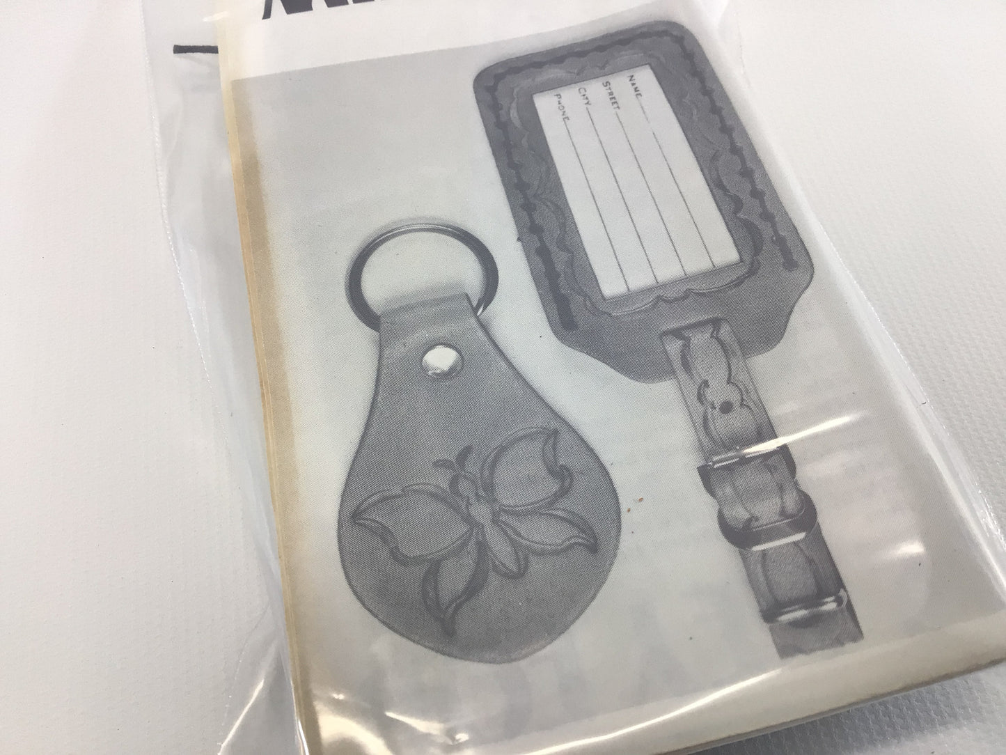 Tandy Leather Company Key Fob and Luggage Tag Vintage Leathercraft Hobby Kits
