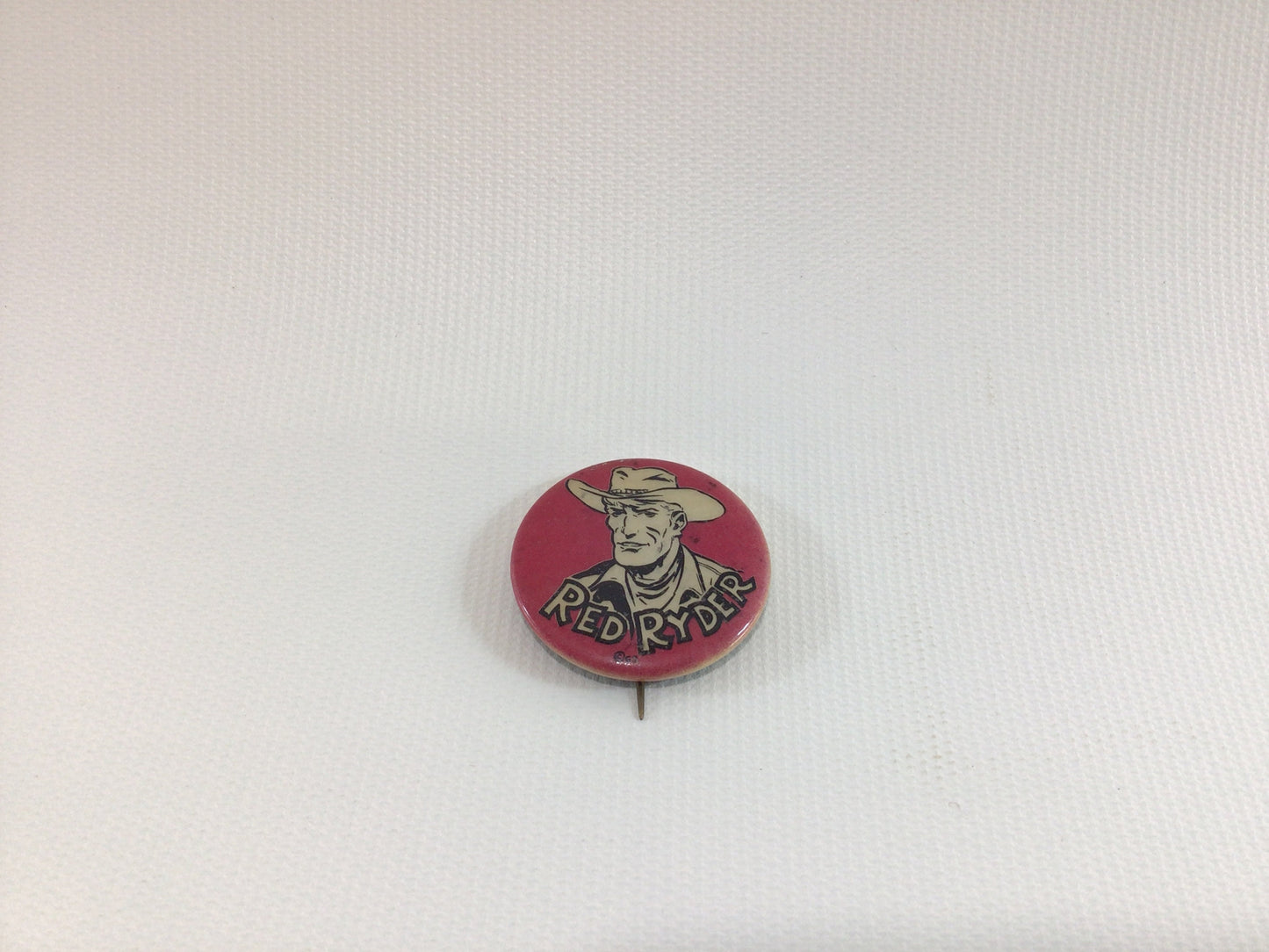 Red Ryder Vintage Celluloid Pinback Button Made in USA