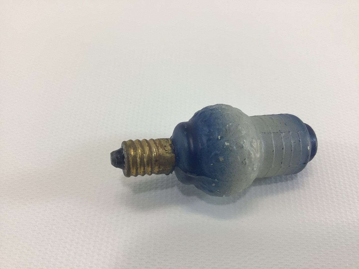 Vintage C6 Lamp Christmas Tree Light Bulb Figural Blue Lantern - Tested Working