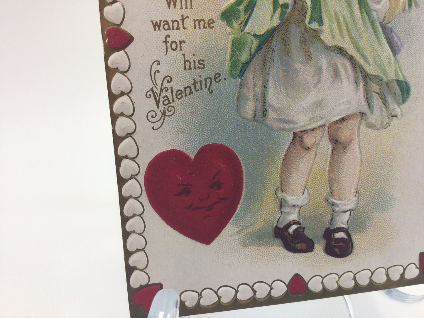 Antique Valentines Day Postcard Embossed Series 232 A Valentine Thoughts Made in Germany