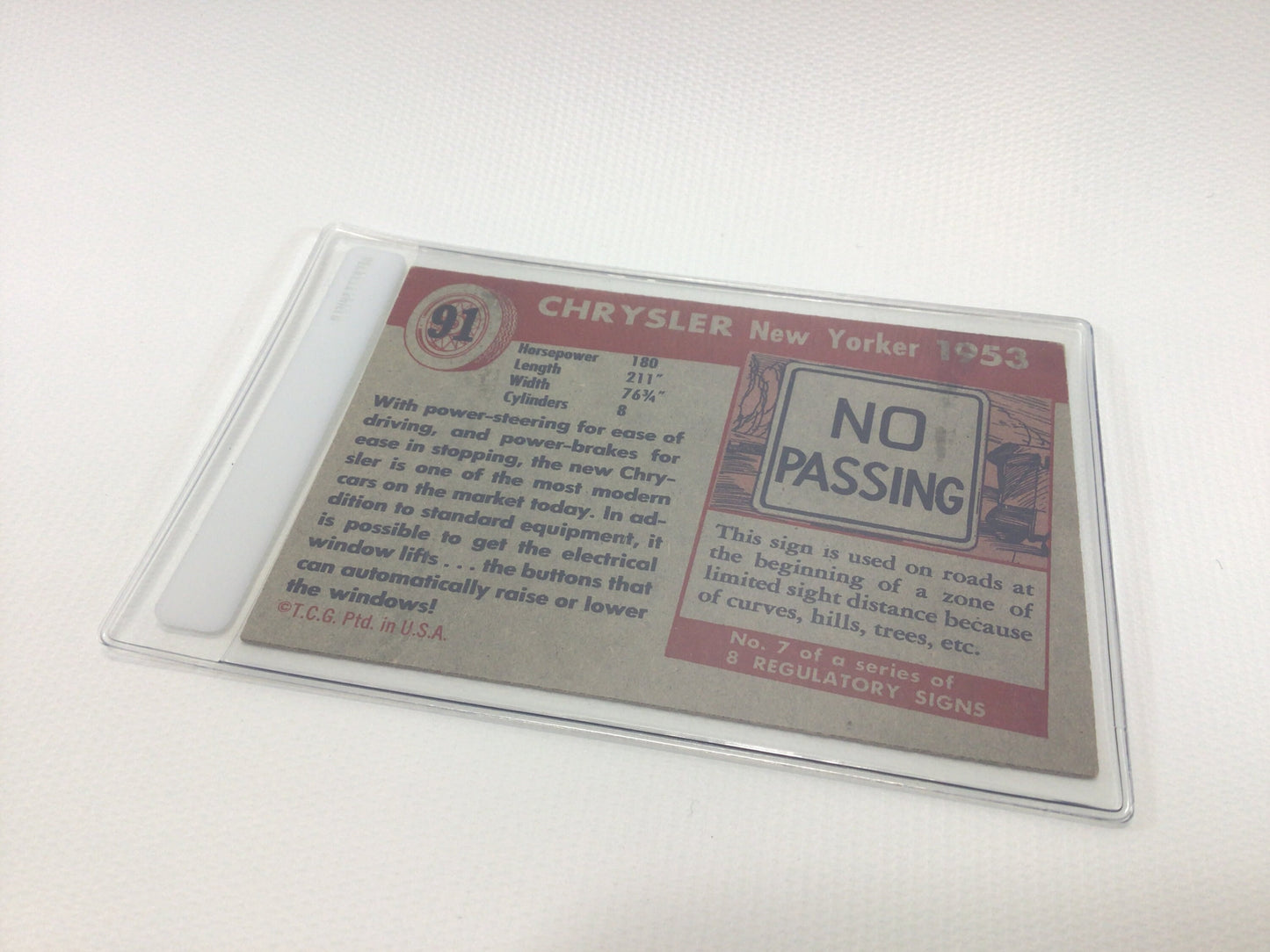 1960s Topps TCG Inc 1953 Chrysler New Yorker Trading Card