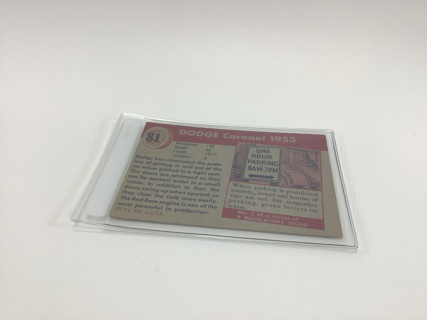 1960s Topps TCG Inc 1953 Dodge Coronet Trading Card