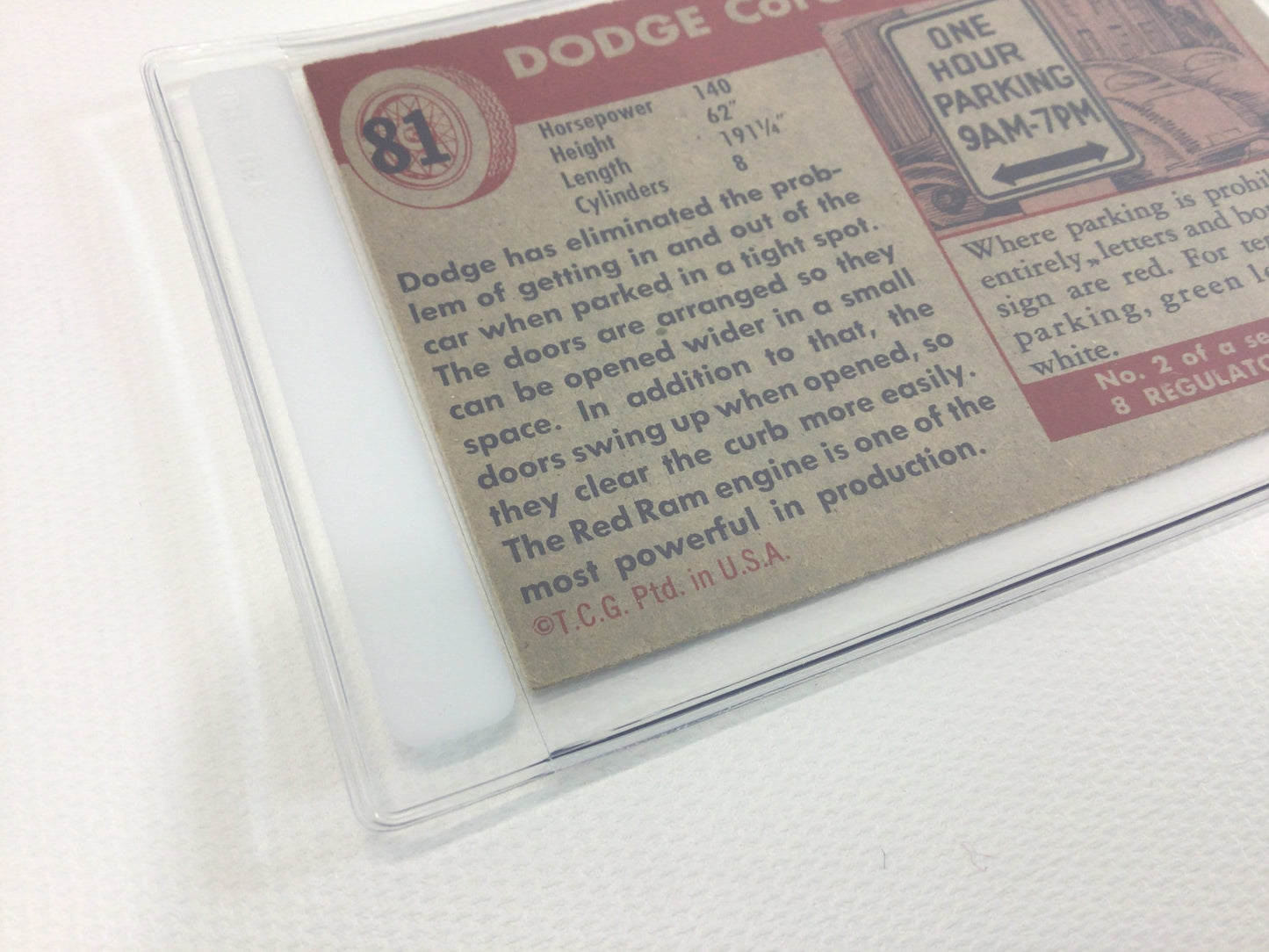 1960s Topps TCG Inc 1953 Dodge Coronet Trading Card