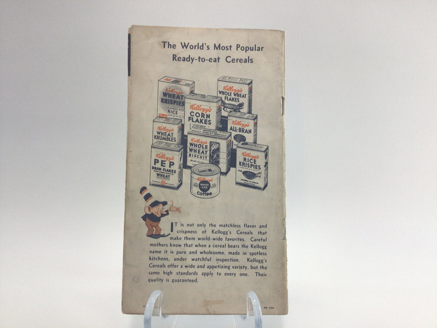 Kellogg's Breakfast Cereal Singing Lady Song Book Vintage Advertising Booklet Ephemera