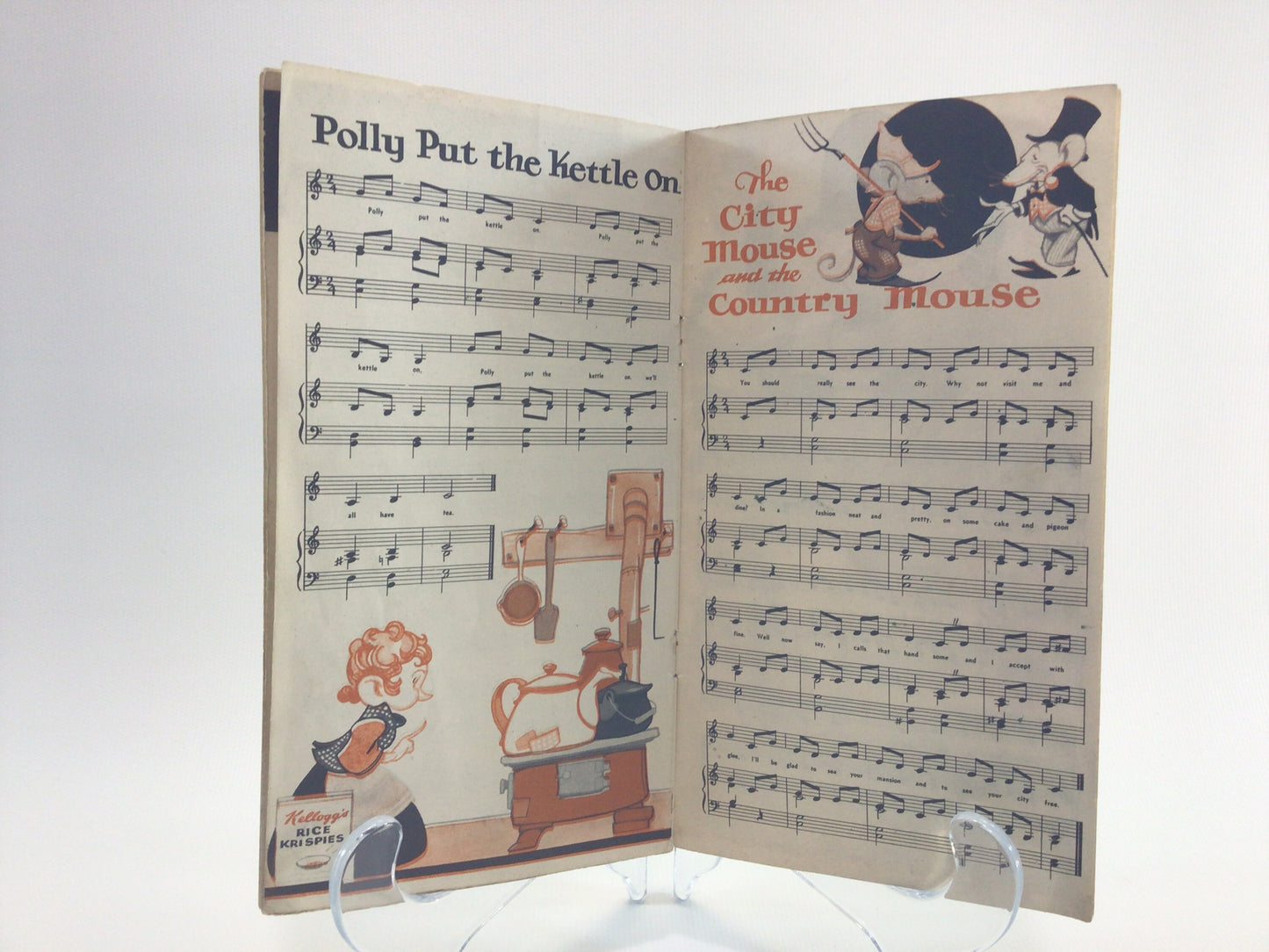 Kellogg's Breakfast Cereal Singing Lady Song Book Vintage Advertising Booklet Ephemera