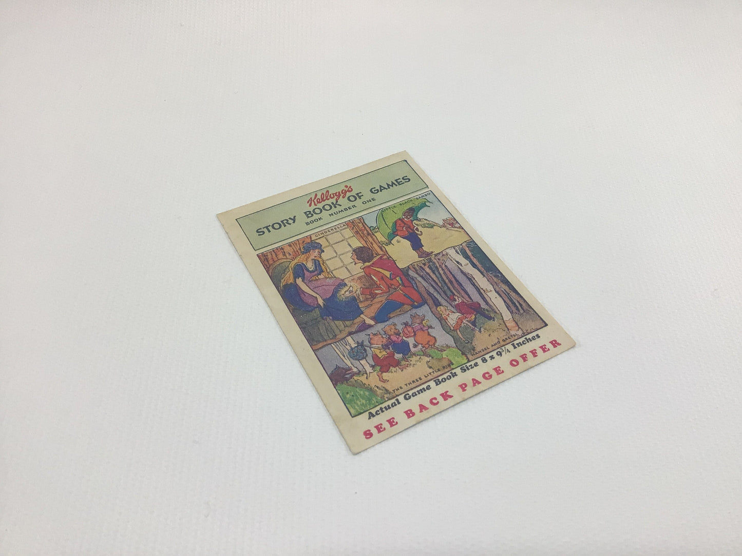 Kellogg's Breakfast Cereal Story Book of Games Vintage Advertising Order Form Ephemera