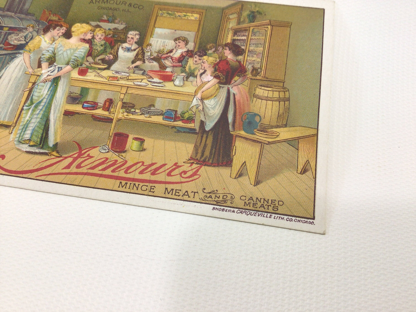 Armour's Mince Meat Trade Card Antique Edwardian Era Advertising Ephemera