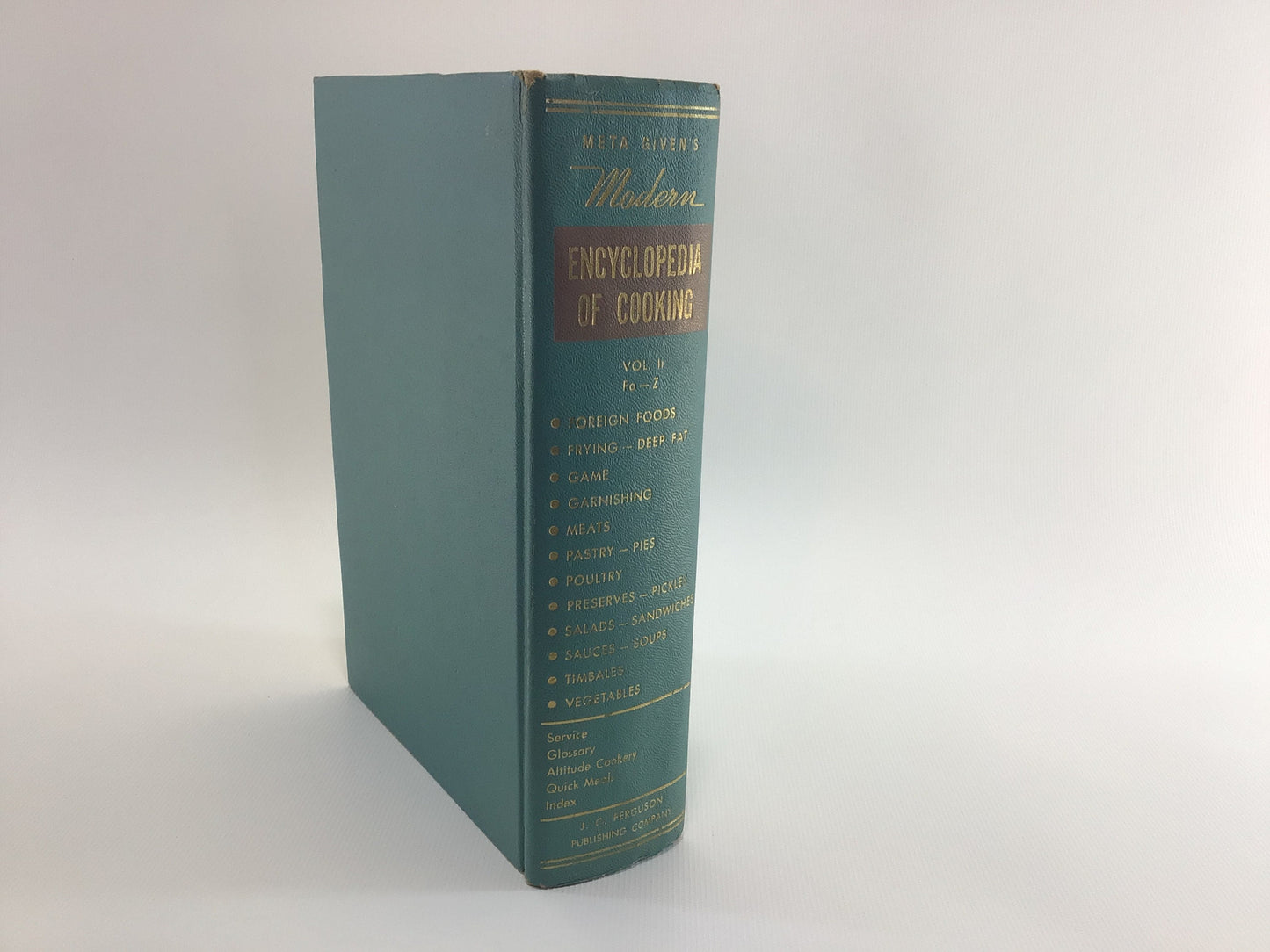 Vintage Cookbook Modern Encyclopedia of Cooking Volume II Copyright 1959