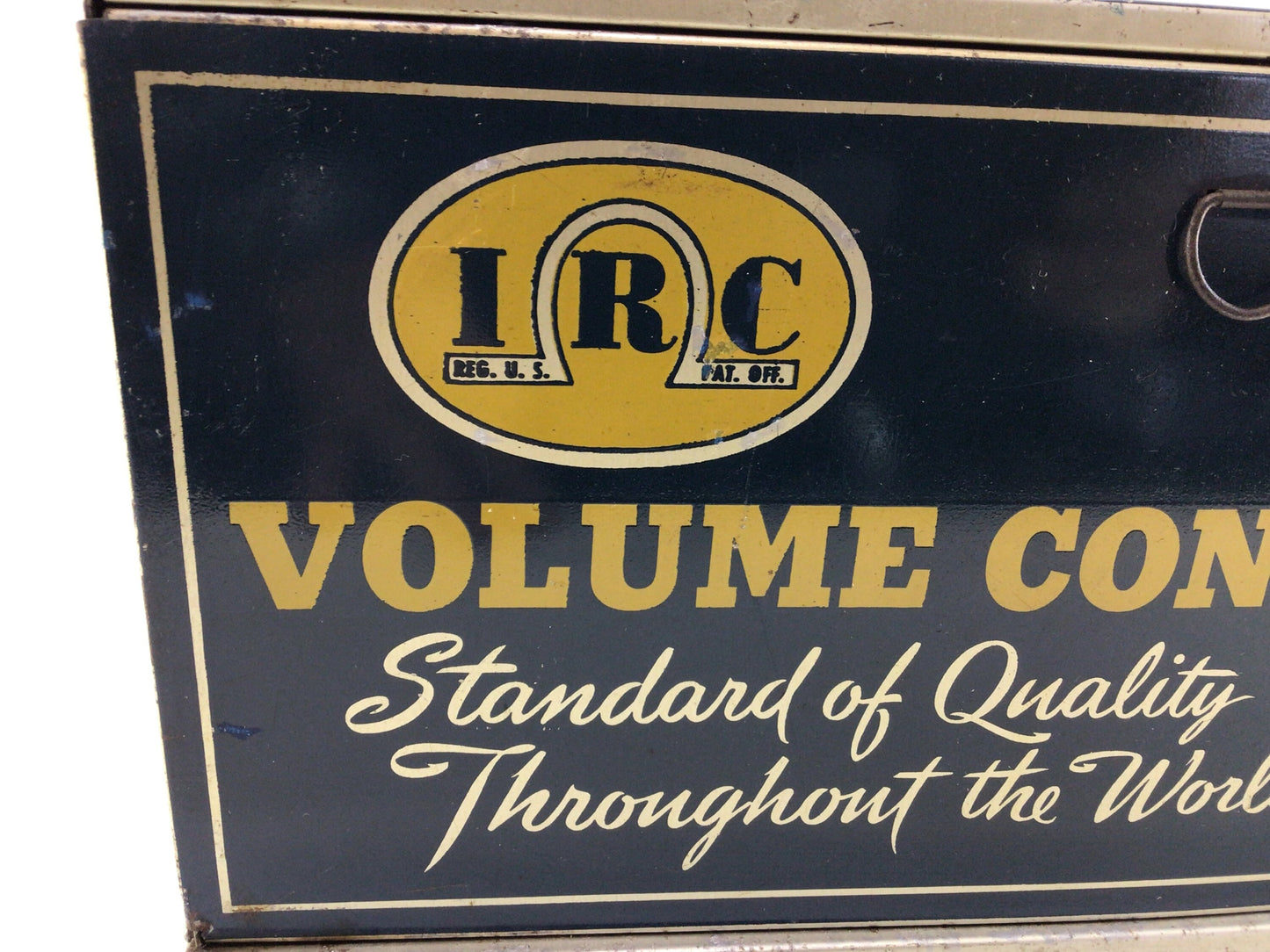 Steel Construction IRC Volume Control Kit Box Vintage Electronic Parts Advertising Storage Container