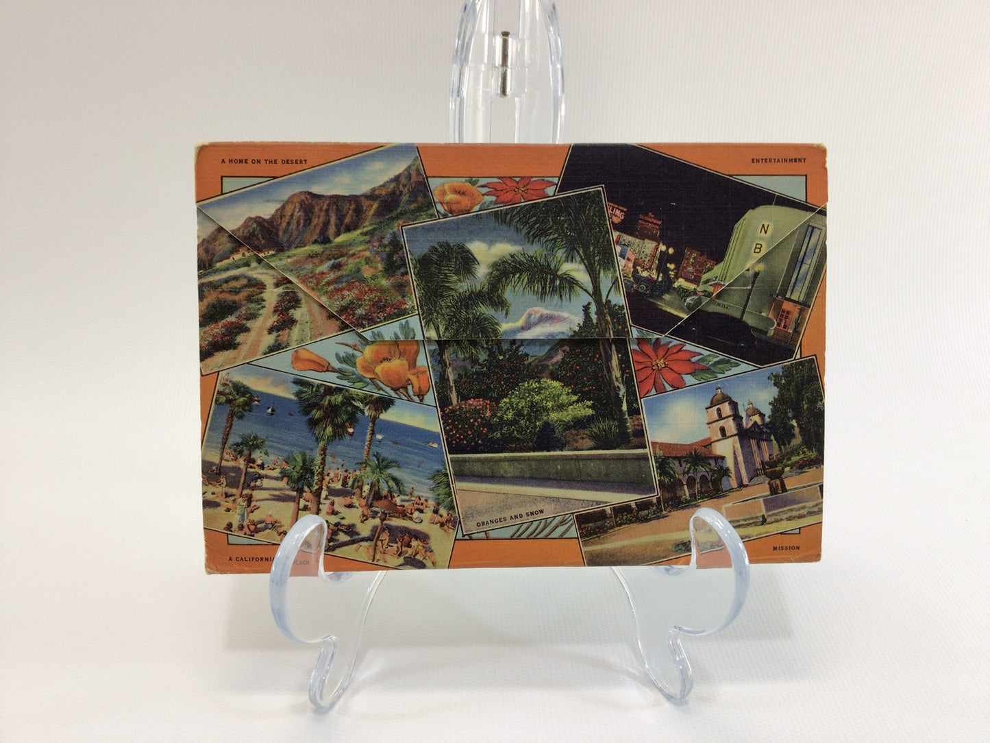 California The Golden State Fold-Out Souvenir Postcard Vintage Collectible Paper Ephemera