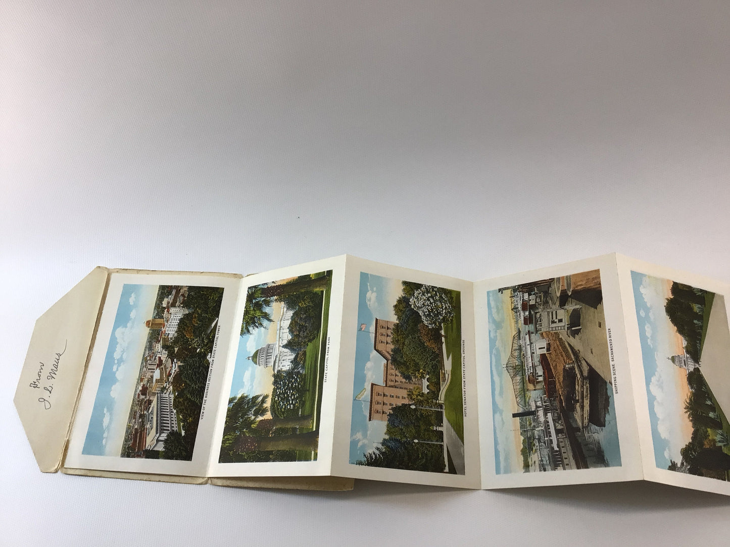 Sacramento California Fold-Out Souvenir Postcard Vintage Collectible Paper Ephemera
