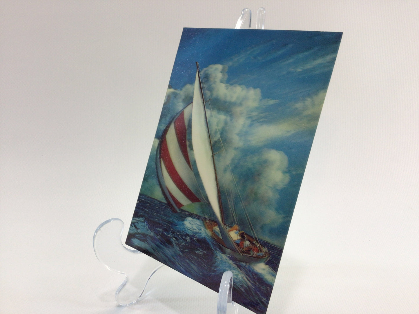 Oversize Art Postcard TOPPAN 3D CARD Sailboat SSP 138 Vintage Collectible Ephemera