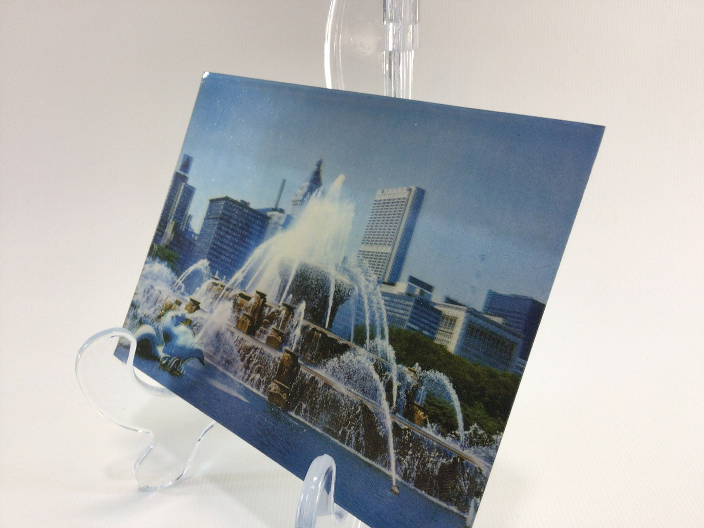 Oversize Art Postcard TOPPAN 3D CARD Buckingham Fountain Chicago AP 274 Vintage Collectible Ephemera