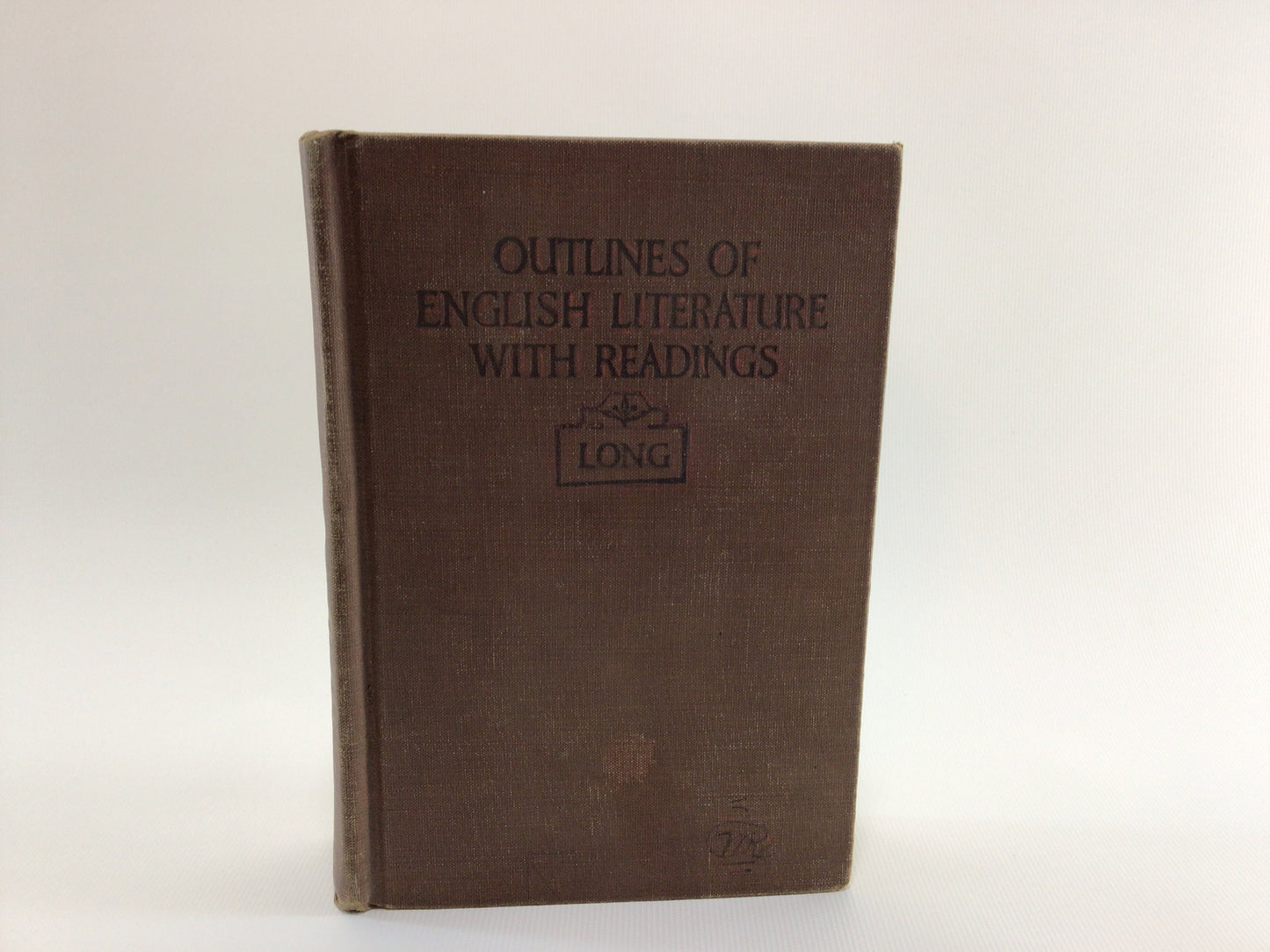 Antique Textbook Outlines of English Literature with Readings Copyright 1925 Hardcover with Illustrations