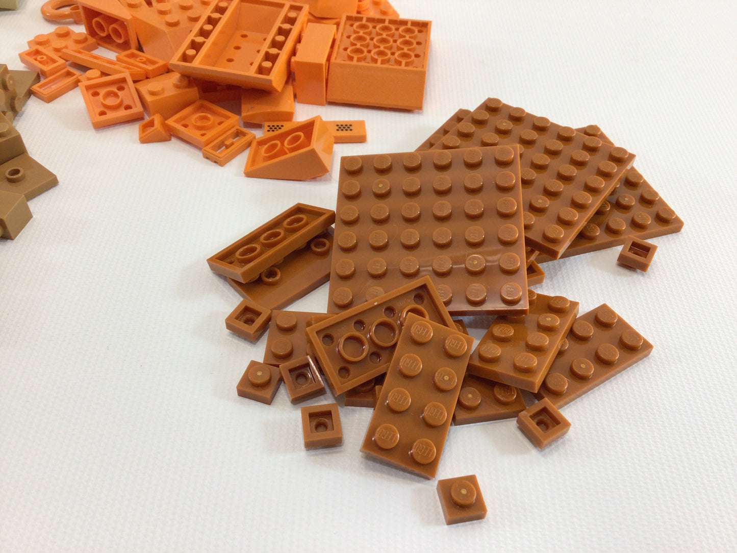 Lego Assorted Brown and Orange Parts and Pieces Lot
