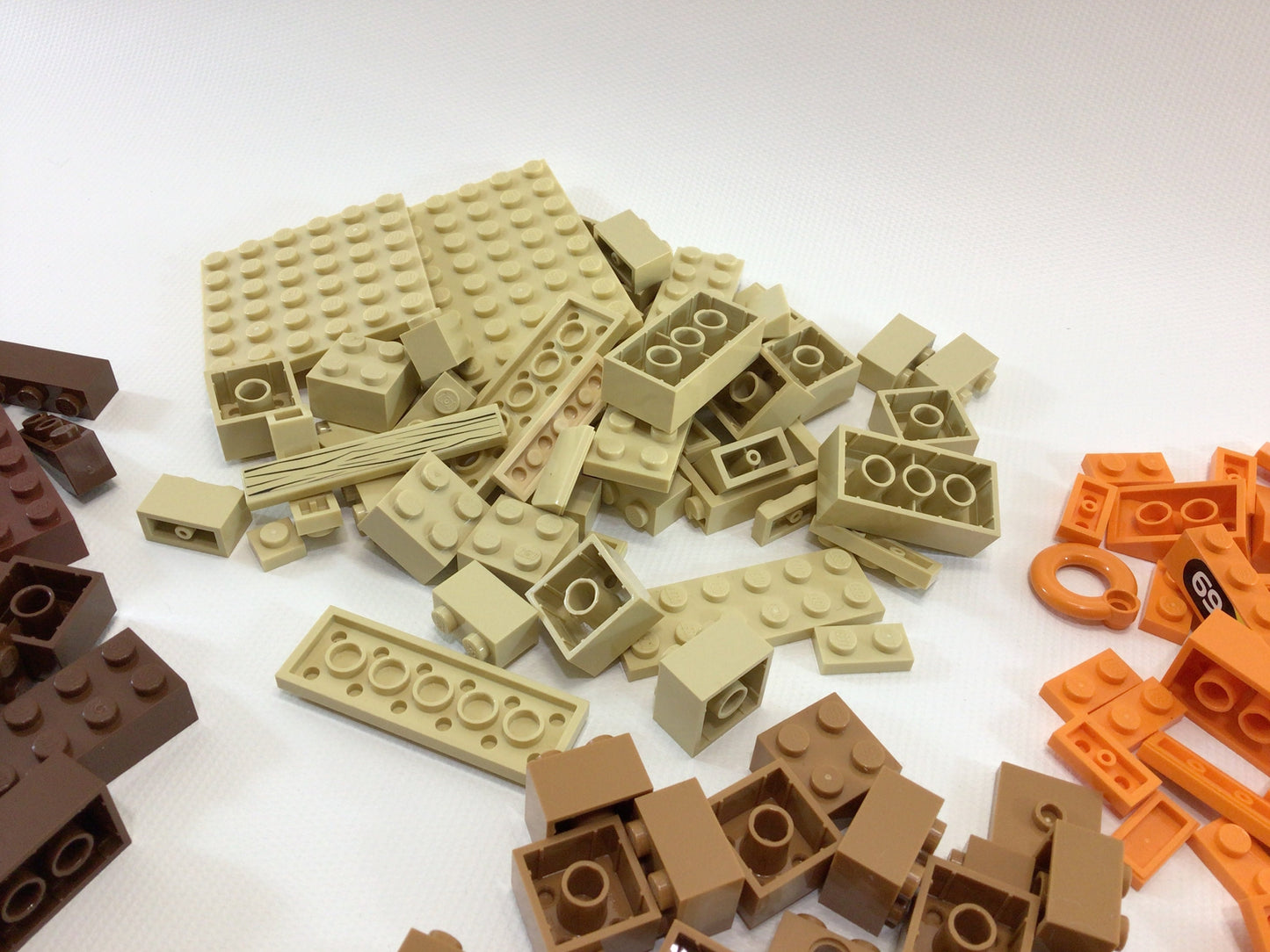 Lego Assorted Brown and Orange Parts and Pieces Lot