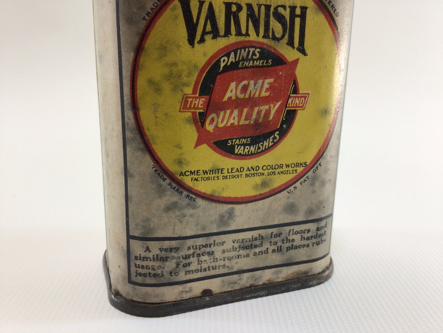 Paper Label Cork Tin Can Varnotile Floor Varnish Antique Advertising Ephemera Home Decor