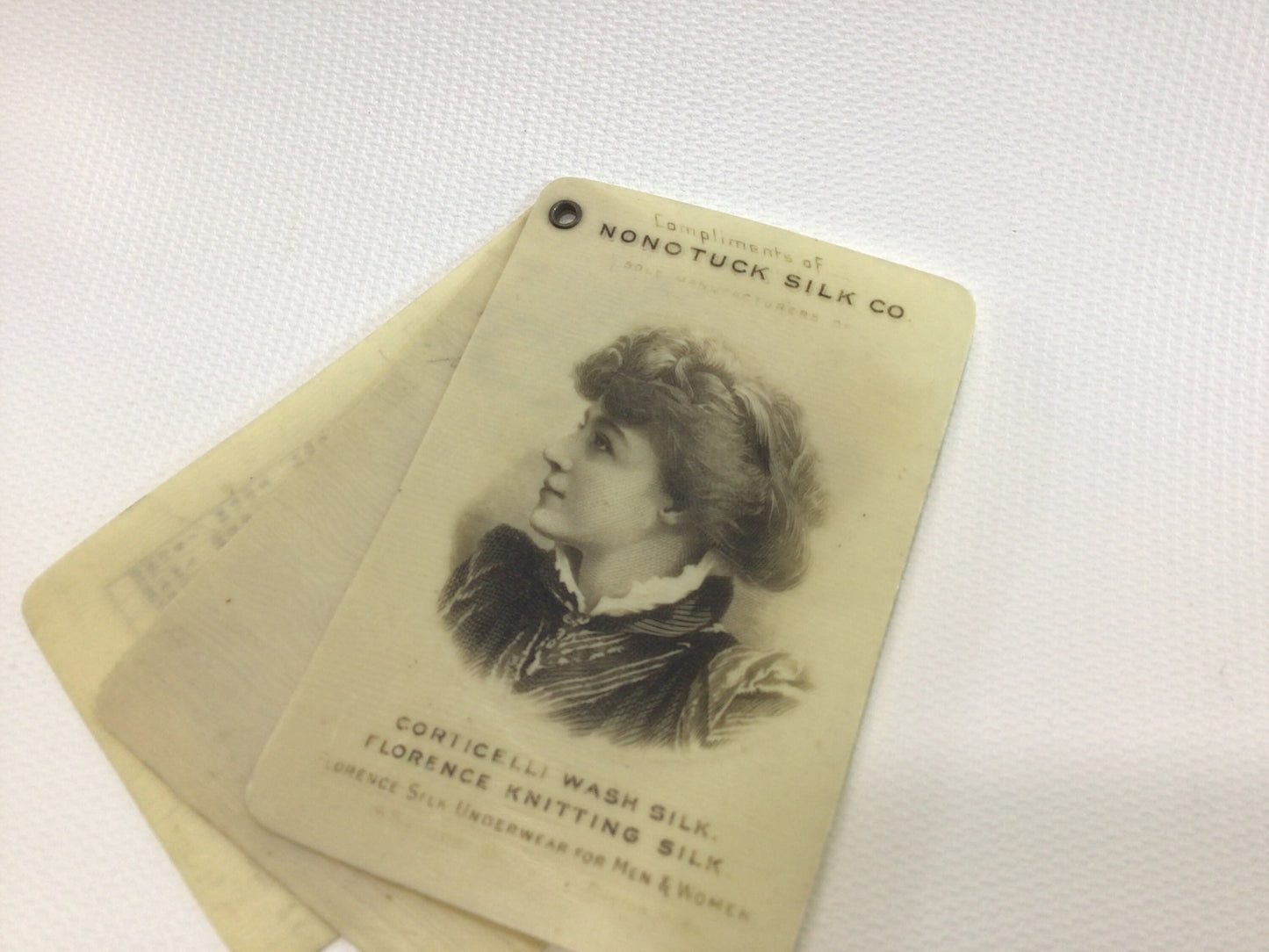 Antique Celluloid 1888 Pocket Calendar Notepad Advertising Ephemera Nonotuck Silk Co