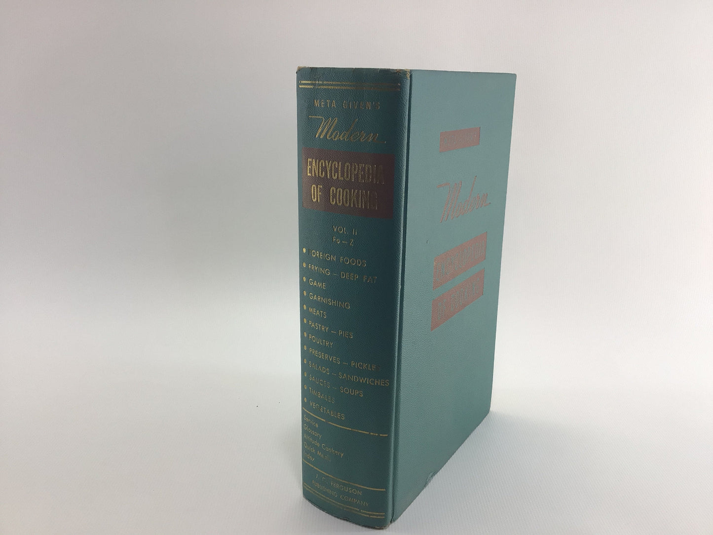 Vintage Cookbook Modern Encyclopedia of Cooking Volume II Copyright 1959