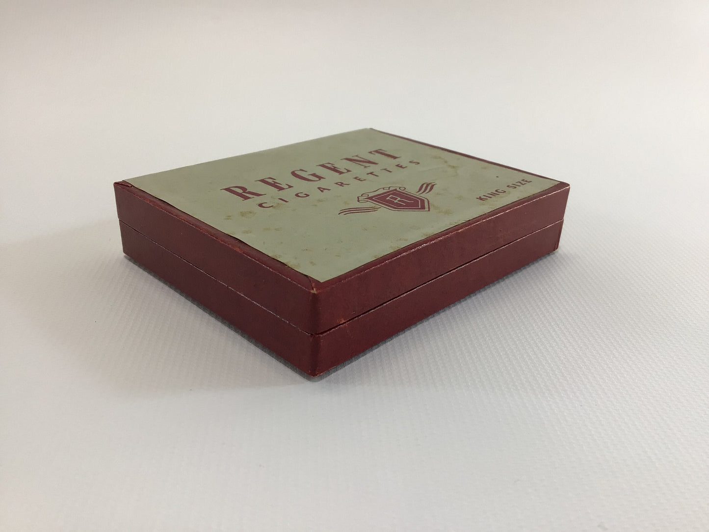 Mid Century Regent King Size Cigarette Box with Tax Stamp Collectible Tobacciana Ephemera
