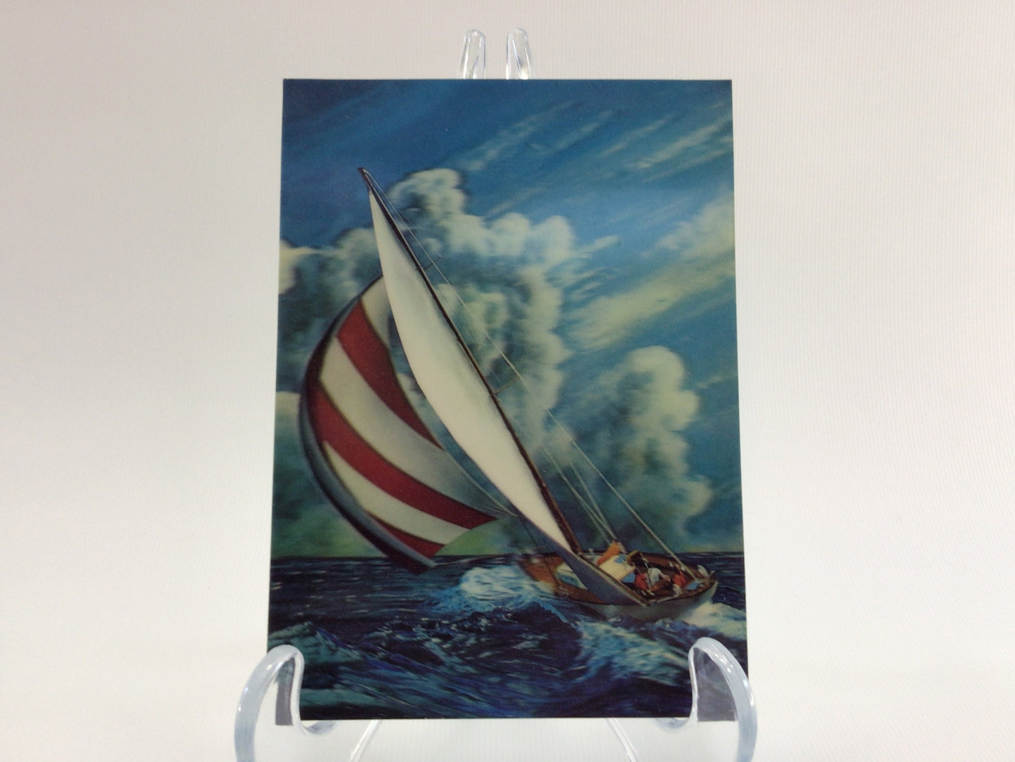 Oversize Art Postcard TOPPAN 3D CARD Sailboat SSP 138 Vintage Collectible Ephemera