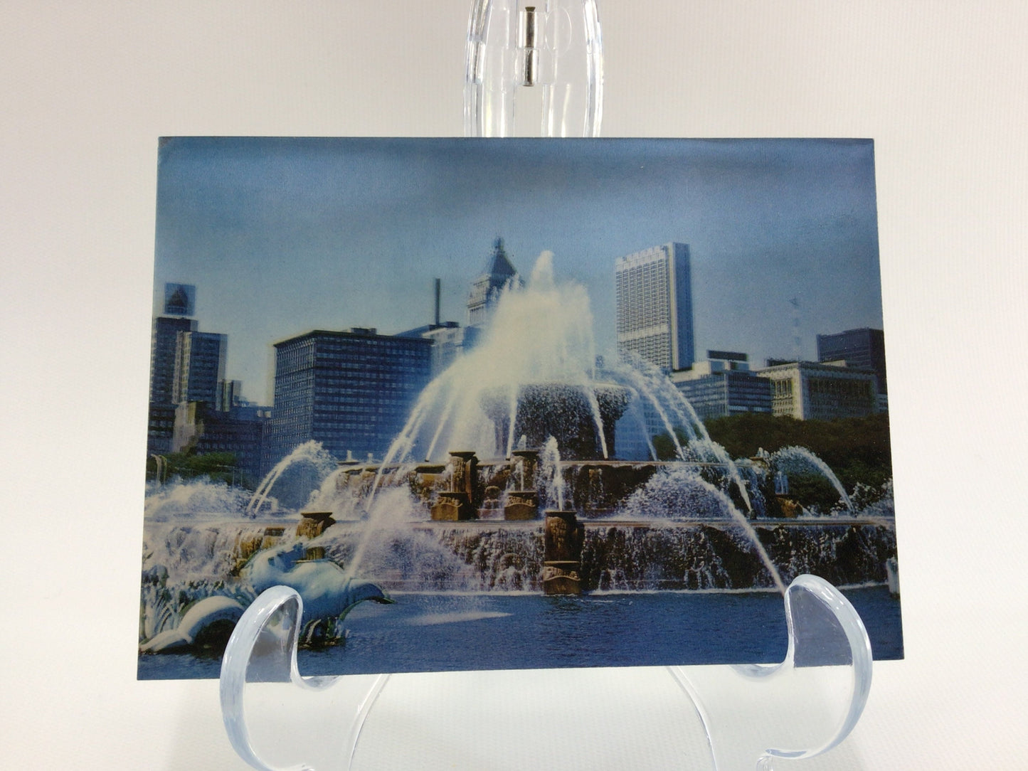 Oversize Art Postcard TOPPAN 3D CARD Buckingham Fountain Chicago AP 274 Vintage Collectible Ephemera