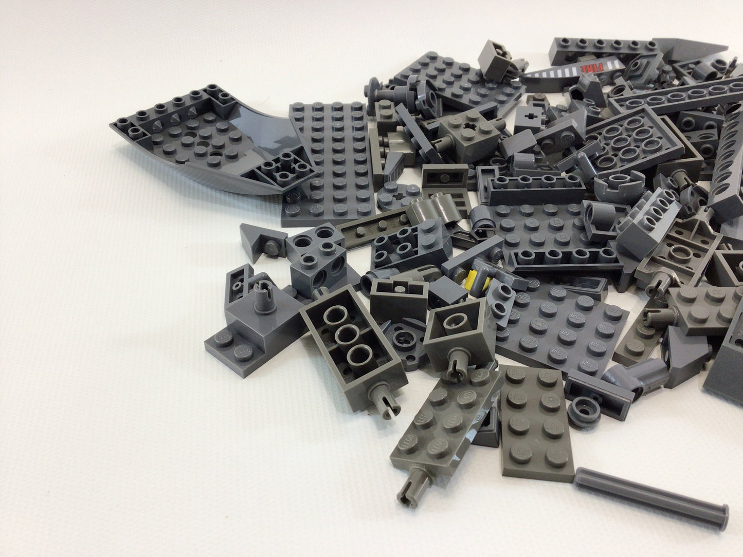 Lego Assorted Dark Gray Parts and Pieces Lot
