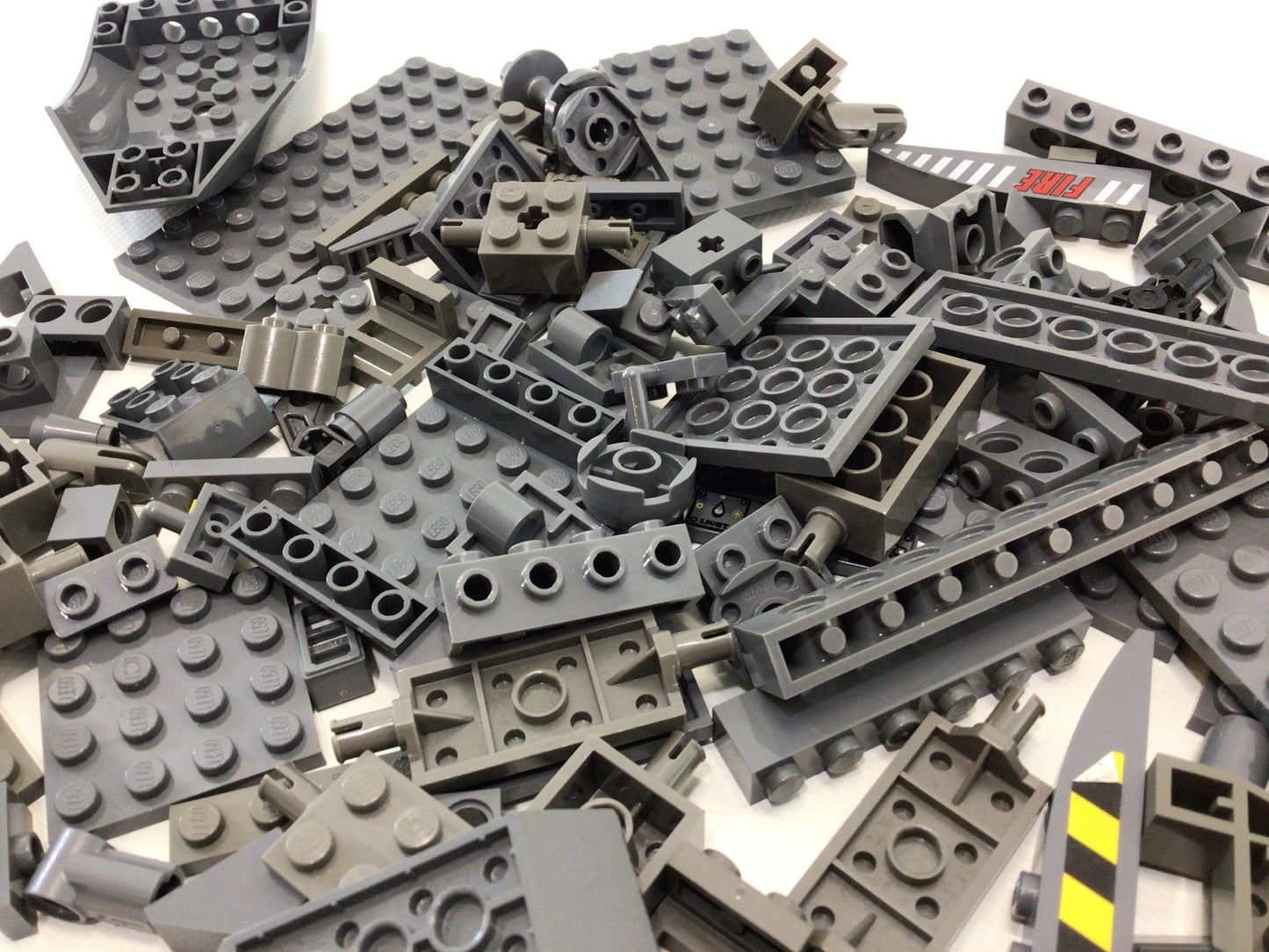 Lego Assorted Dark Gray Parts and Pieces Lot