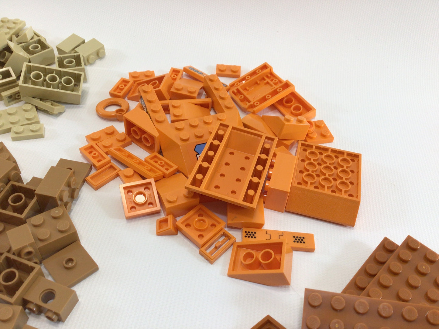 Lego Assorted Brown and Orange Parts and Pieces Lot