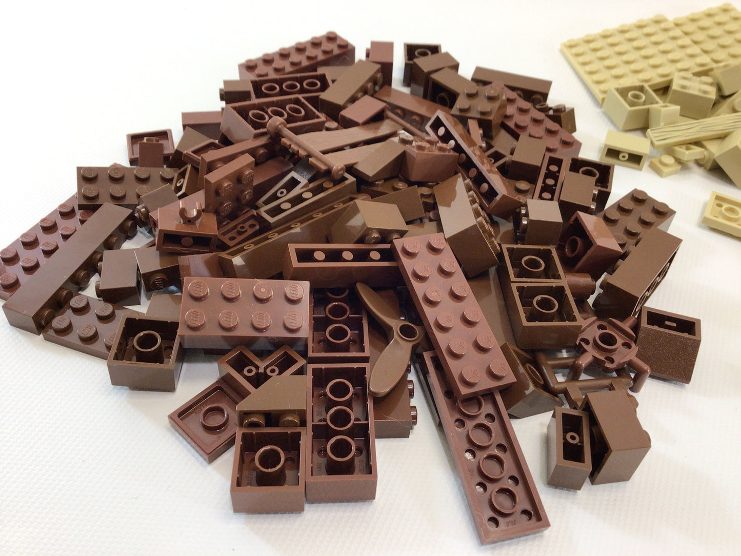 Lego Assorted Brown and Orange Parts and Pieces Lot