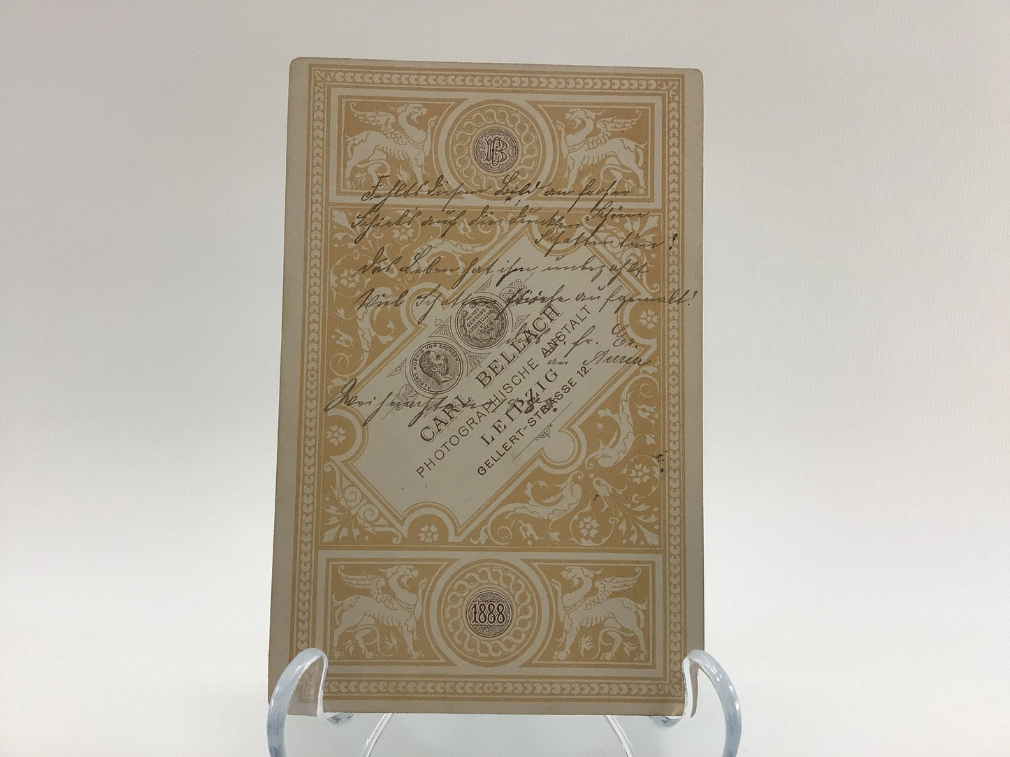 Antique Victorian CDV Cabinet Card Portrait Photograph Young Woman Leipzig Germany from Gerhardt Family Photo Album Collection 4.25 x 6.5