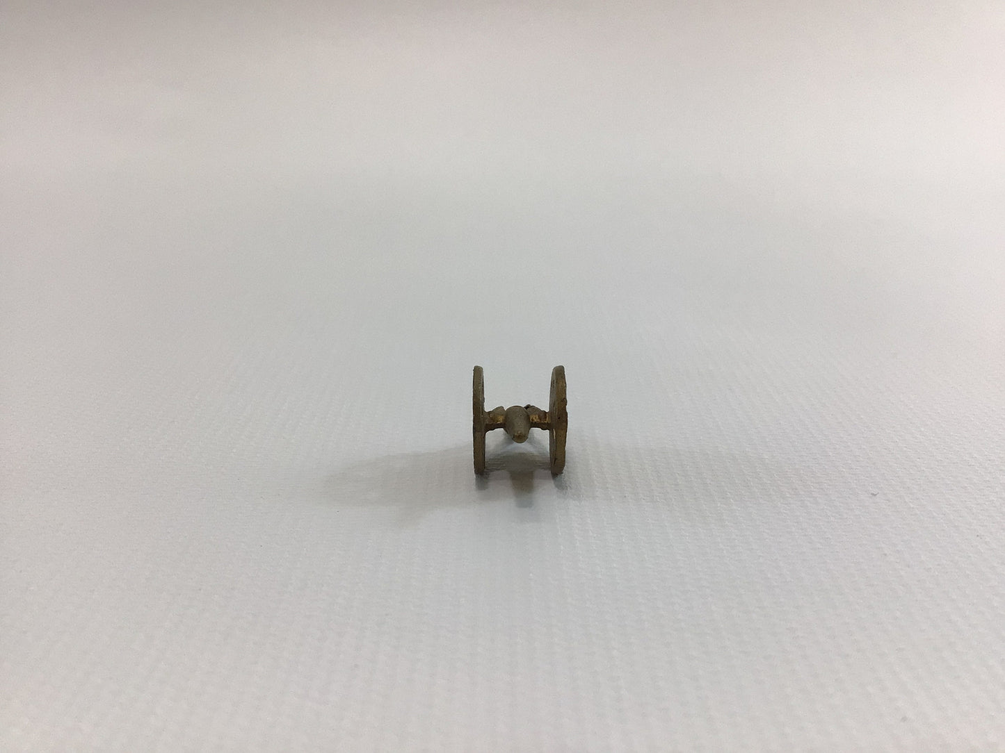 Cracker Jack Prize Revolutionary War Field Cannon 1920s Vintage Miniature Toy Pot Metal Yellow Gold