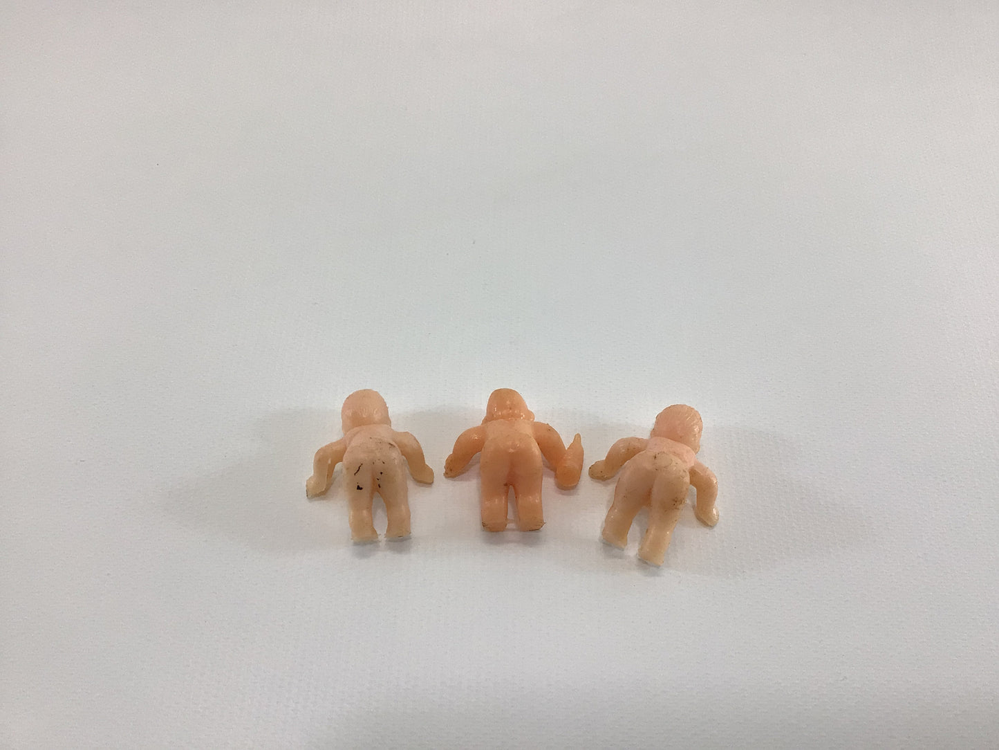 Miniature Babies 3 Cake Toppers Vintage Kitschy Baby Shower Ephemera