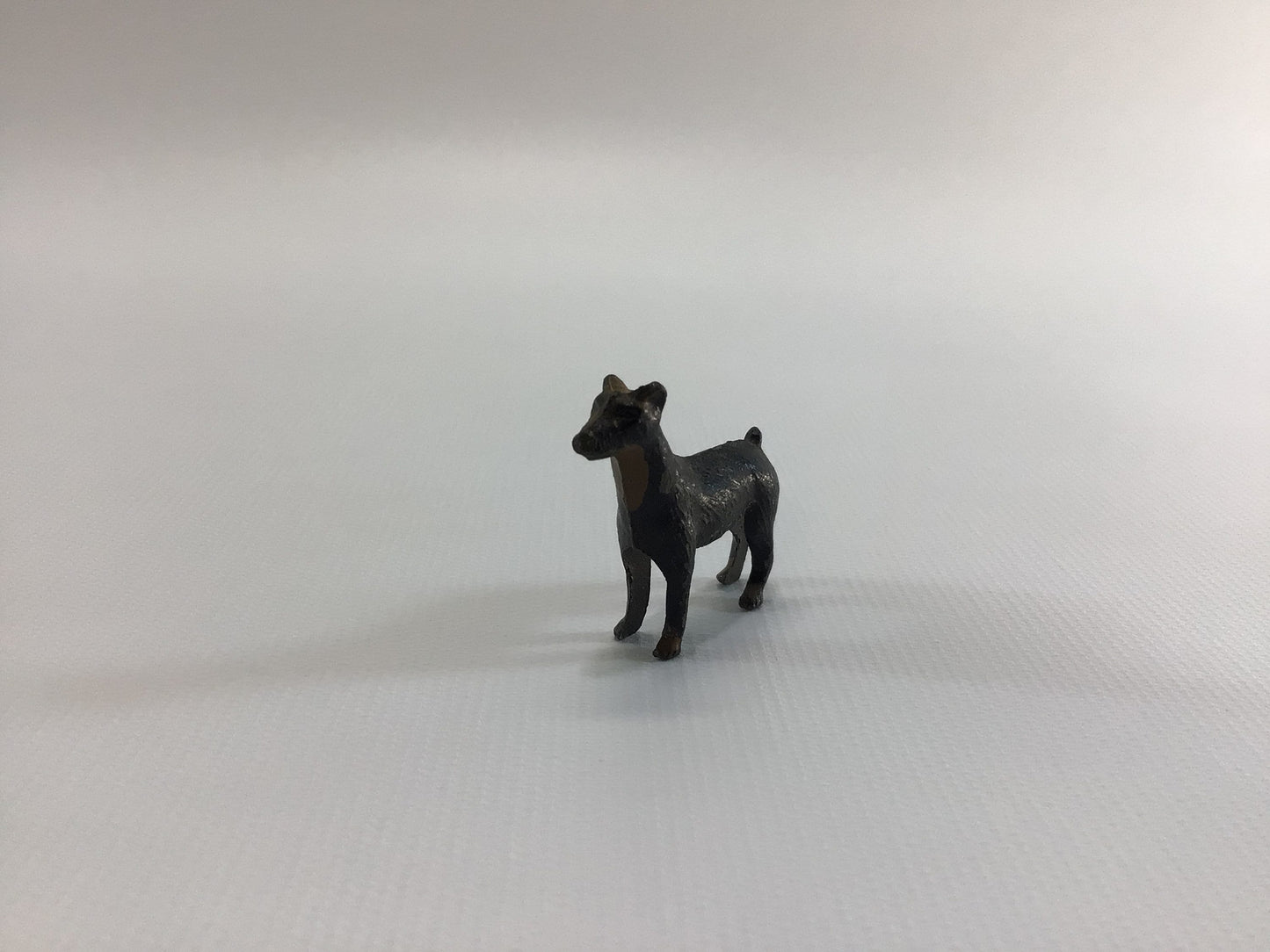 Cracker Jack Prize Doberman Pinscher 1920s Vintage Miniature Pot Metal Toy.