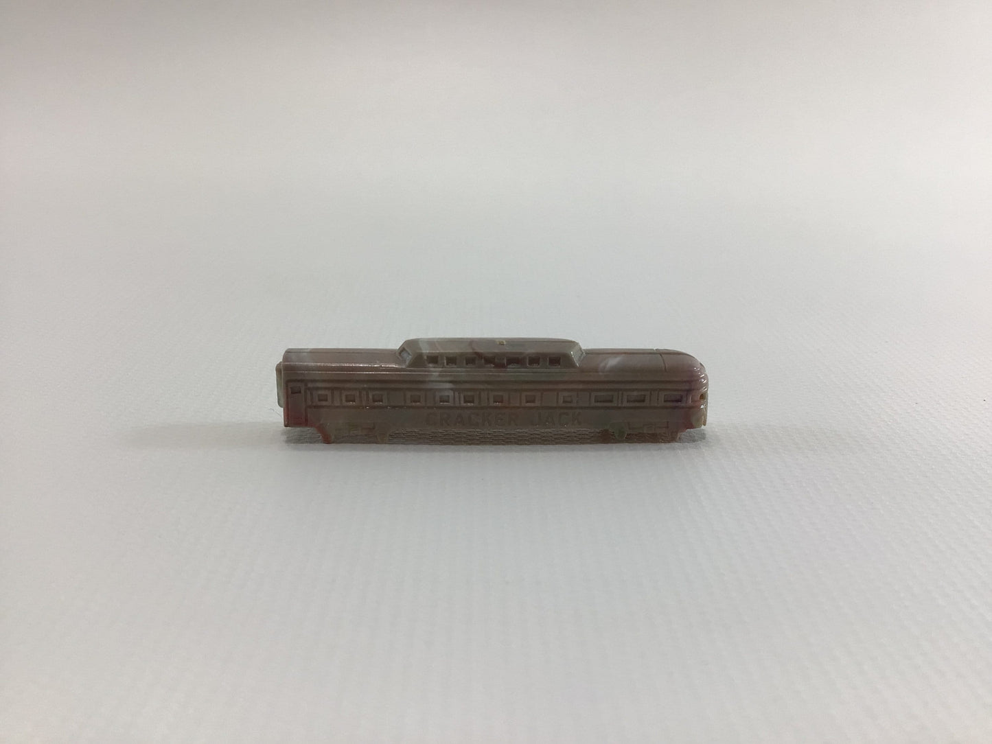 Cracker Jack Prize Railroad Passenger Caboose Car 1950s Vintage Miniature Toy Marbleized Hard Plastic Steamliner