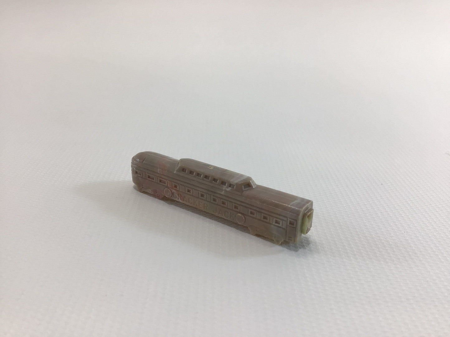 Cracker Jack Prize Railroad Passenger Caboose Car 1950s Vintage Miniature Toy Marbleized Hard Plastic Steamliner