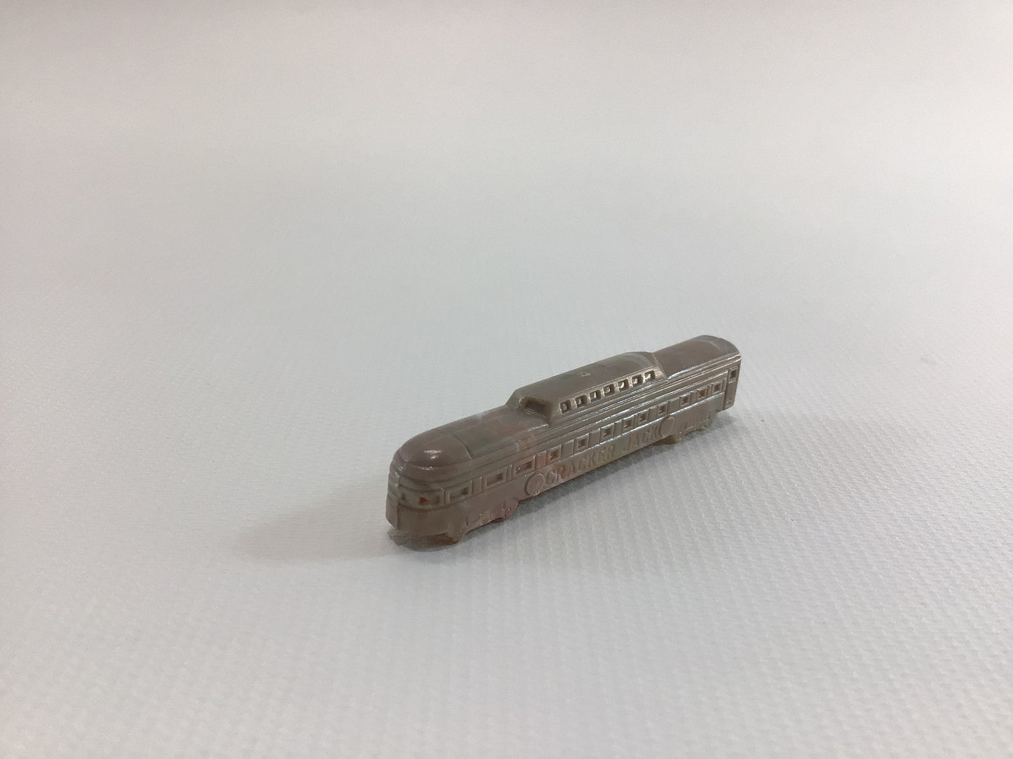 Cracker Jack Prize Railroad Passenger Caboose Car 1950s Vintage Miniature Toy Marbleized Hard Plastic Steamliner