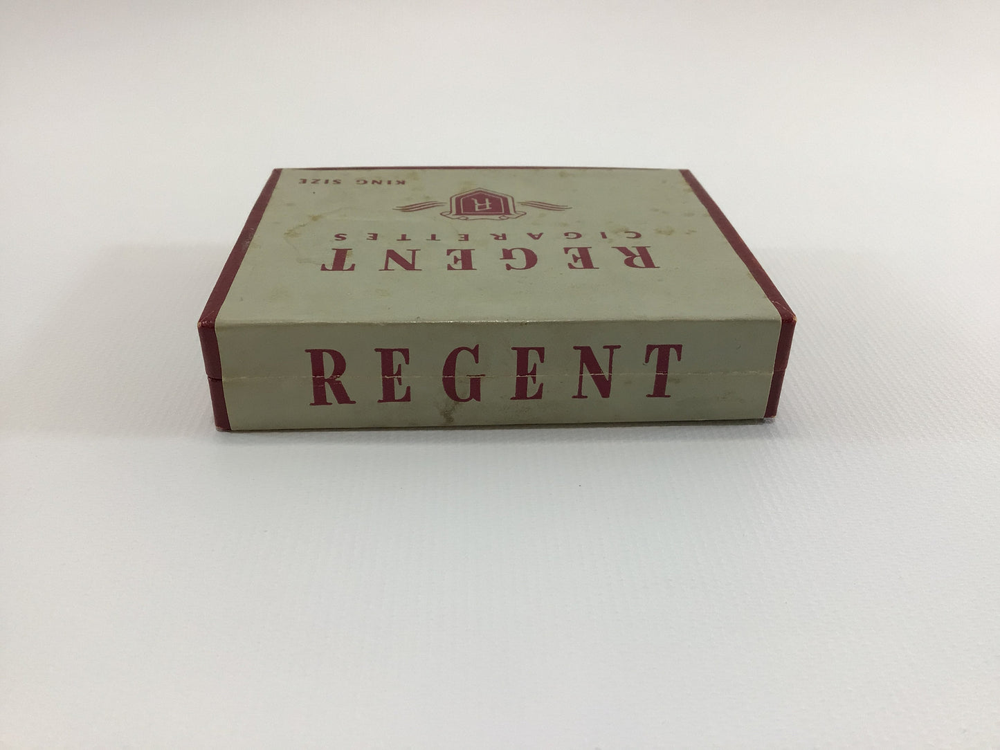 Mid Century Regent King Size Cigarette Box with Tax Stamp Collectible Tobacciana Ephemera