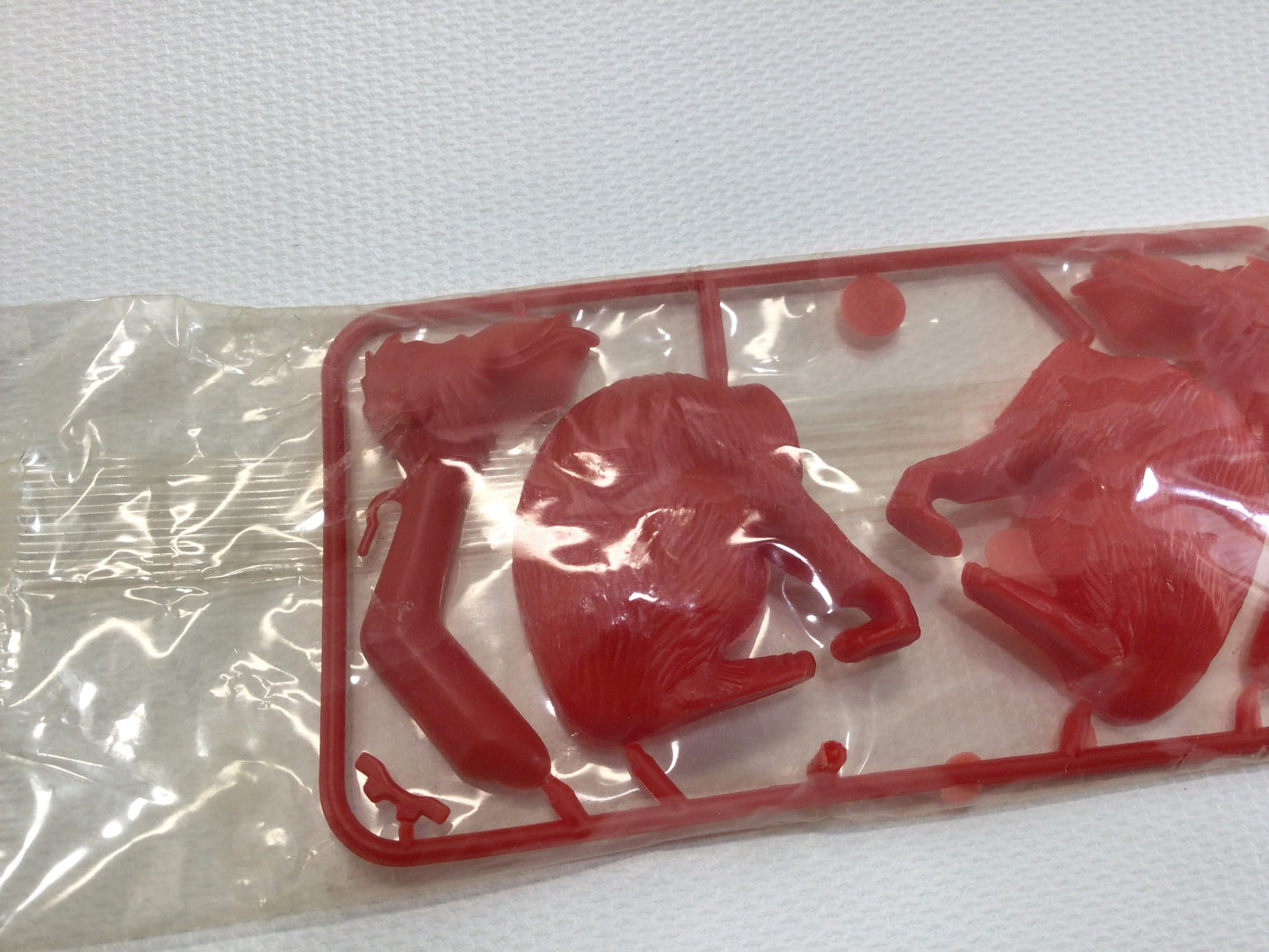 Cereal Premium Toy Prize Vintage Mechanical Red Plastic Nodder Baboon Made in Australia