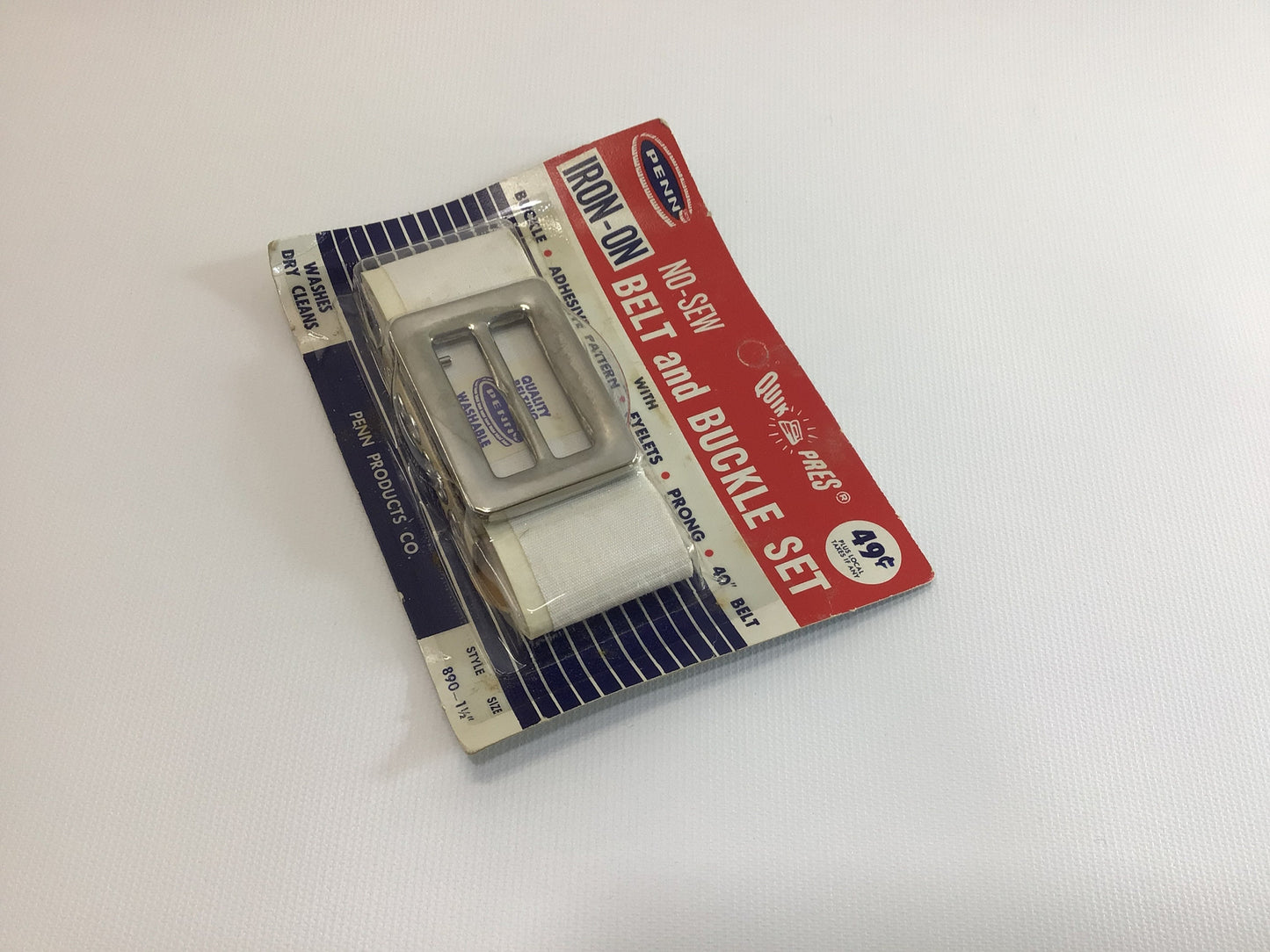 Penn Belt and Buckle Set Style 890 1 1/2" Mid Century DIY Project Sewing Notions Kit