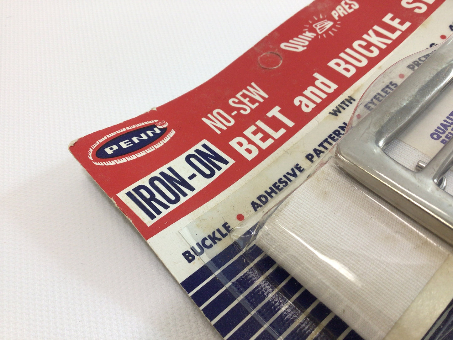 Penn Belt and Buckle Set Style 890 1 1/2" Mid Century DIY Project Sewing Notions Kit