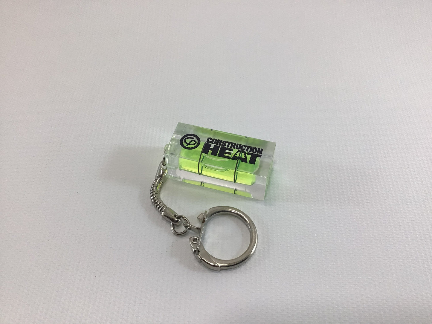 Bubble Level Keychain Clear Acrylic Vintage 1980's Consumers Power Energy Company Advertising Give Away