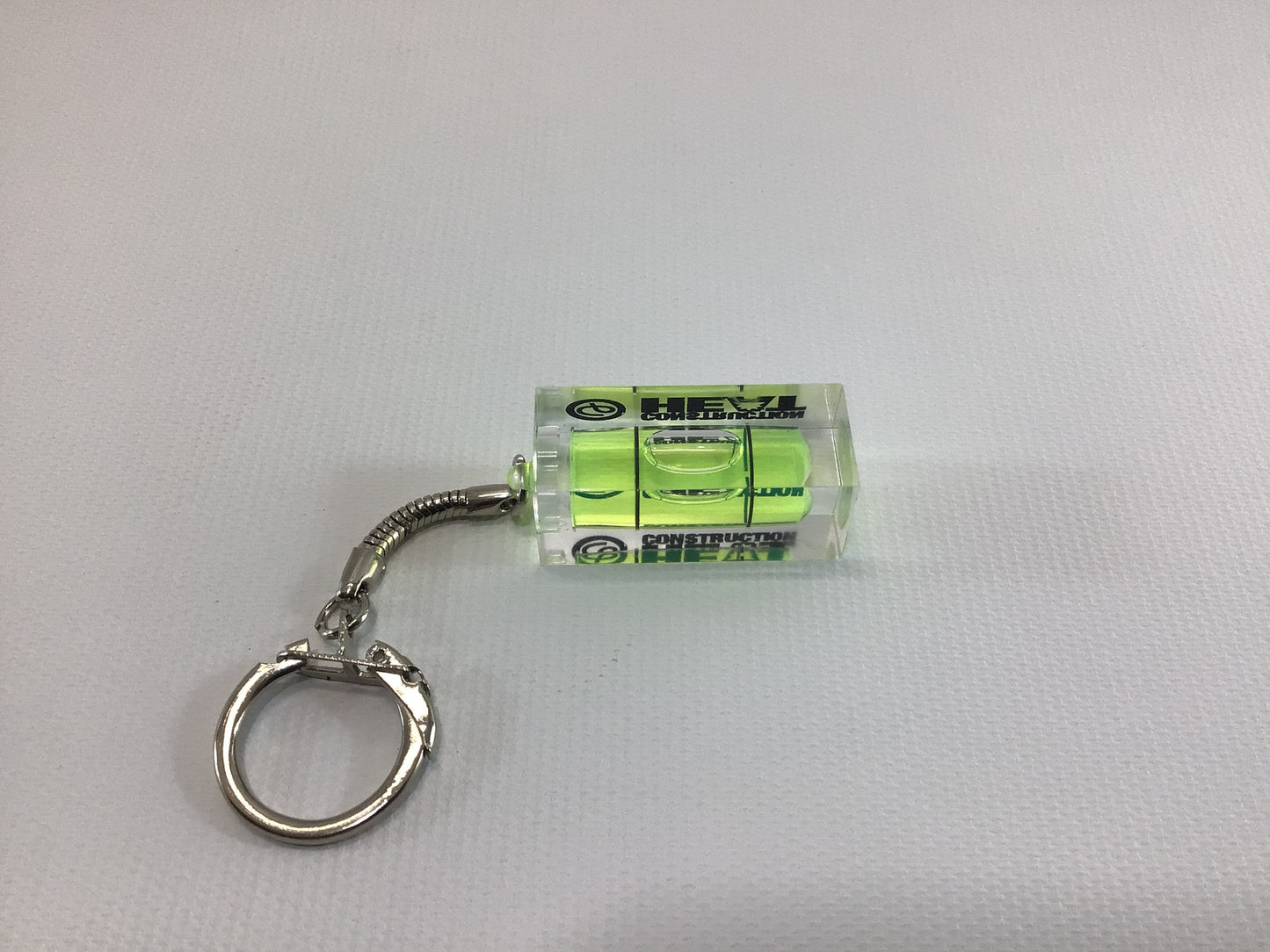 Bubble Level Keychain Clear Acrylic Vintage 1980's Consumers Power Energy Company Advertising Give Away