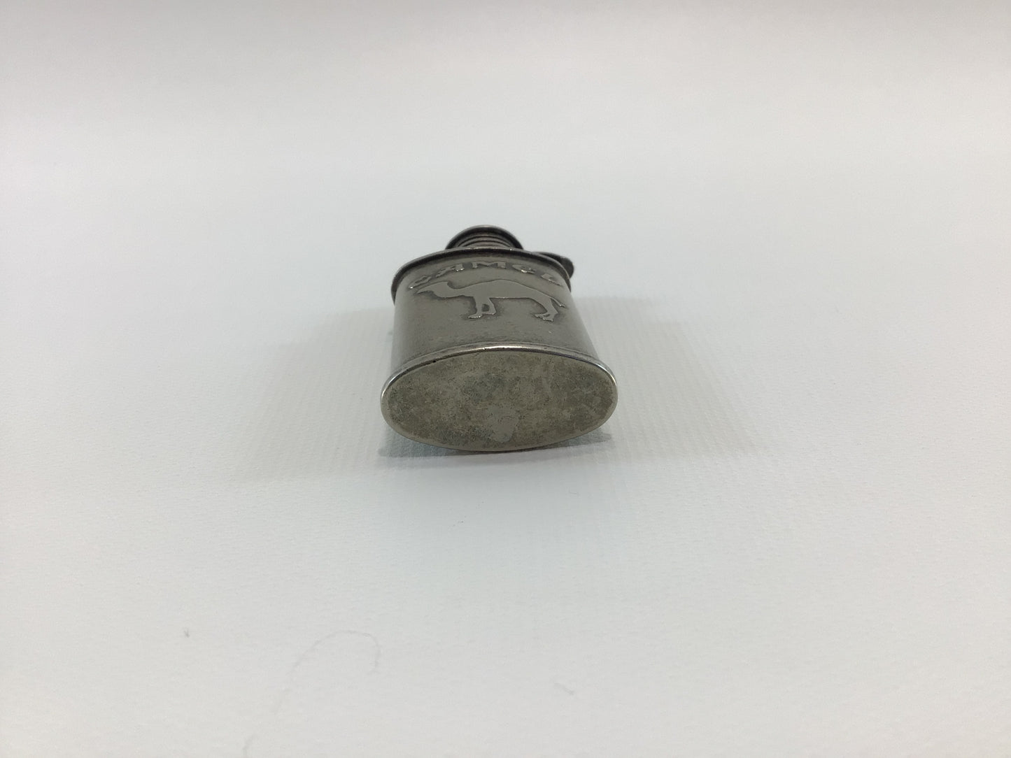 Pewter Camel Refillable Fluid Cigarette Lighter Vintage Tobacciana Advertising Collectible